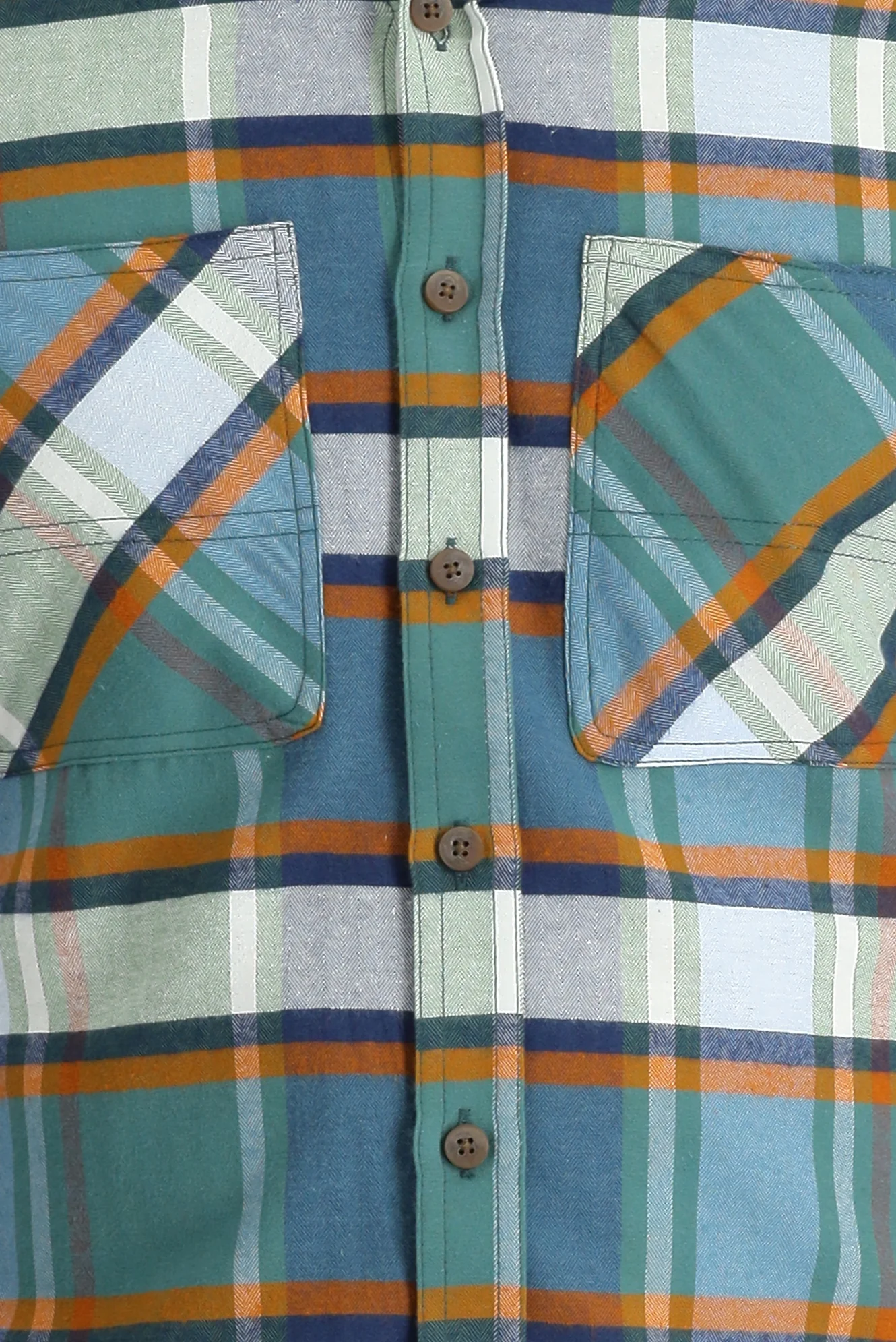 Koyu Yeşil Uzun Kol Slim Fit Dar Kesim Ekose Oduncu Pamuklu Gömlek - Image 3