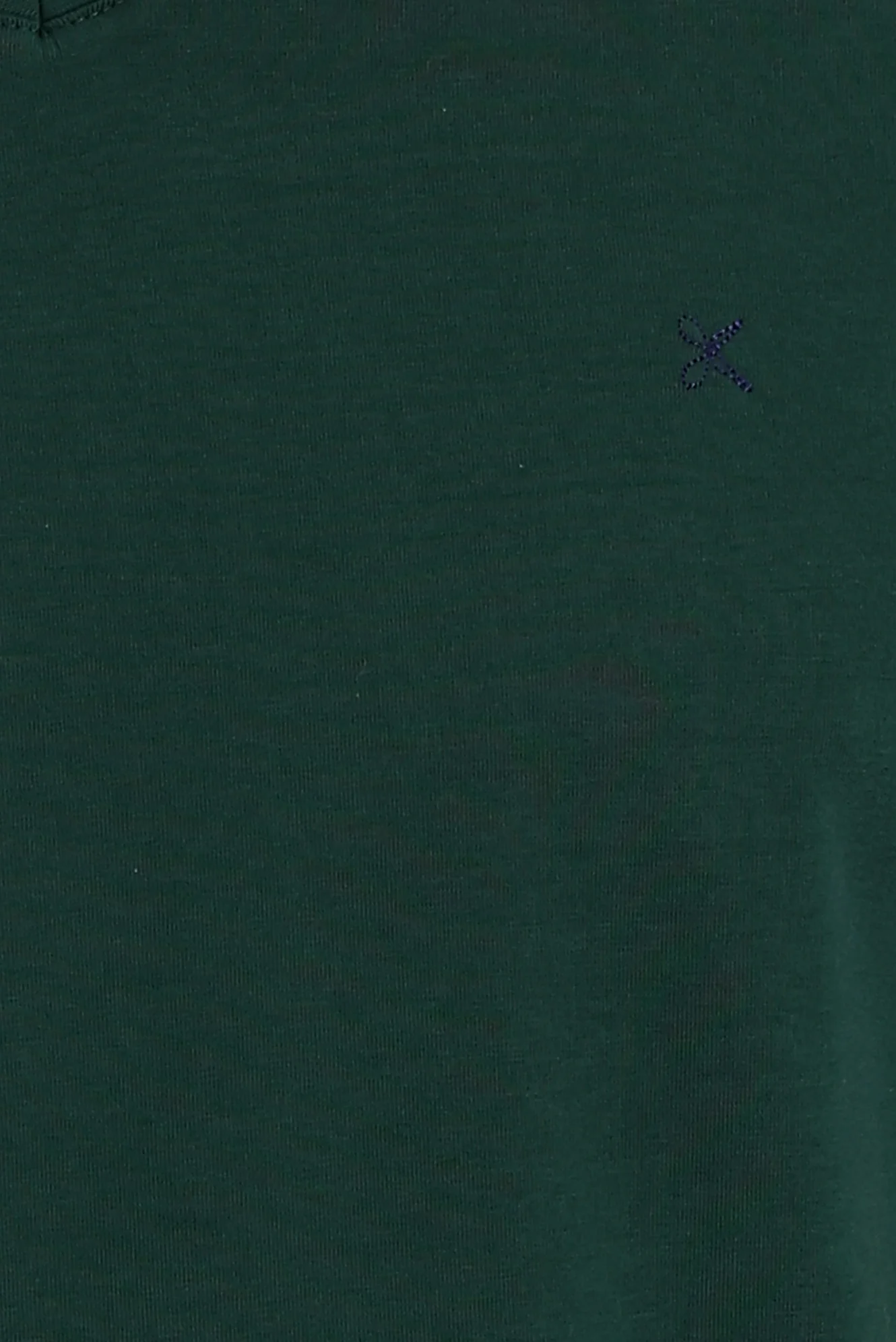 Koyu Yeşil V Yaka Slim Fit Dar Kesim Pamuklu Tişört - Image 4