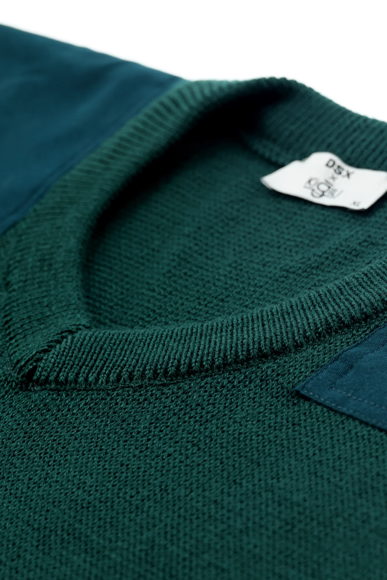 Koyu Yeşil V Yaka Super Slim Fit Ekstra Dar Kesim Çelik Örgü Triko Kazak - Image 6