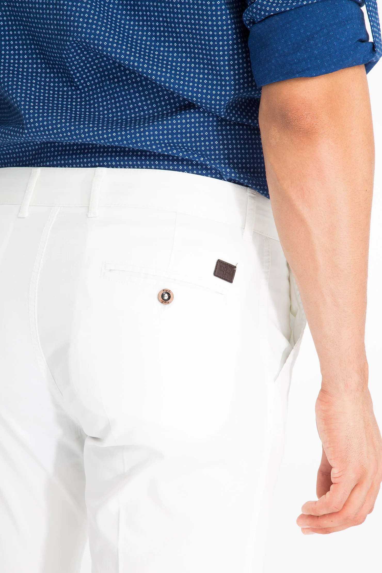 Krem Regular Fit Standart Kesim Likralı Kanvas / Chino Pantolon - Image 3
