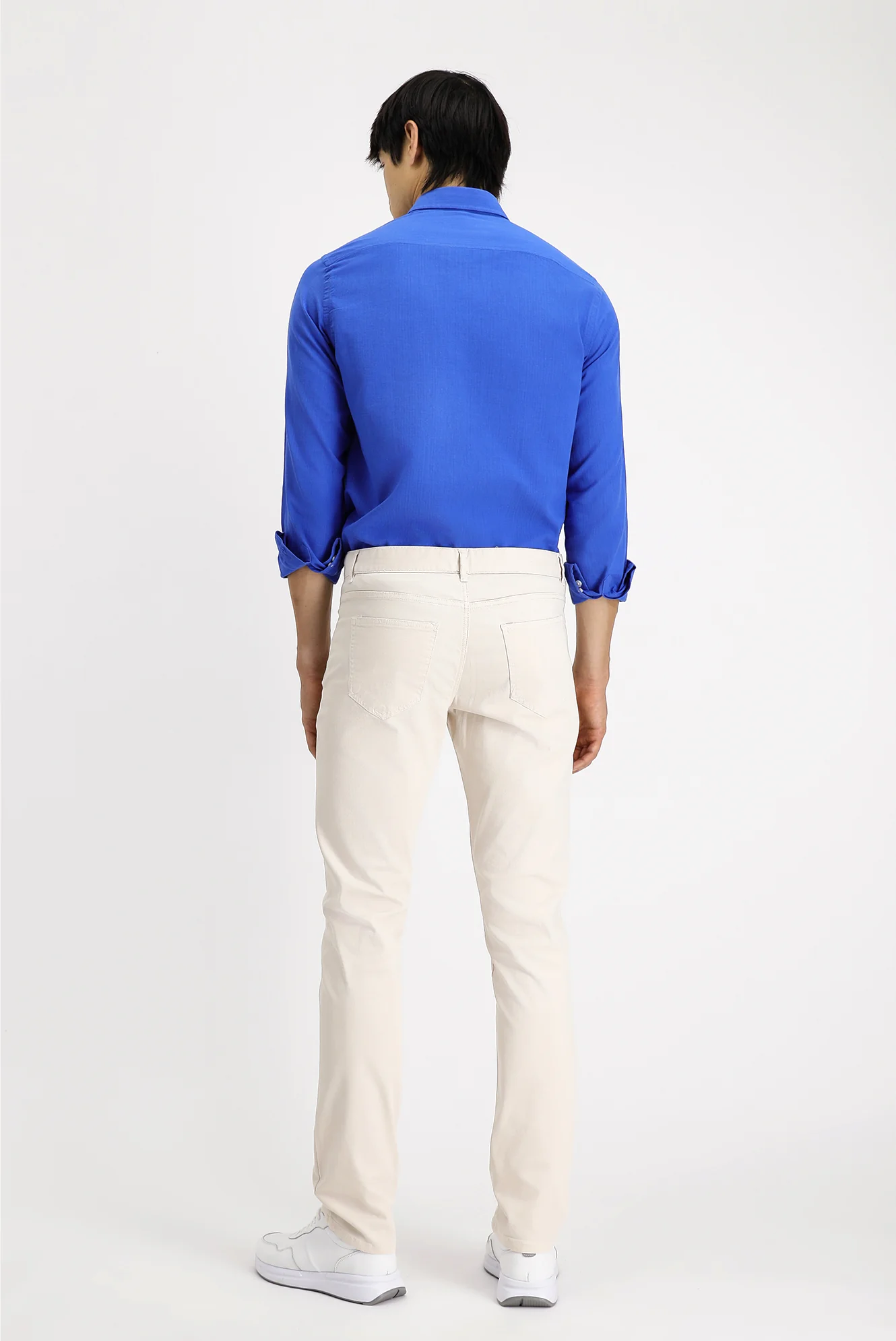 Krem Regular Fit Standart Kesim Likralı Kanvas / Chino Pantolon - Image 5