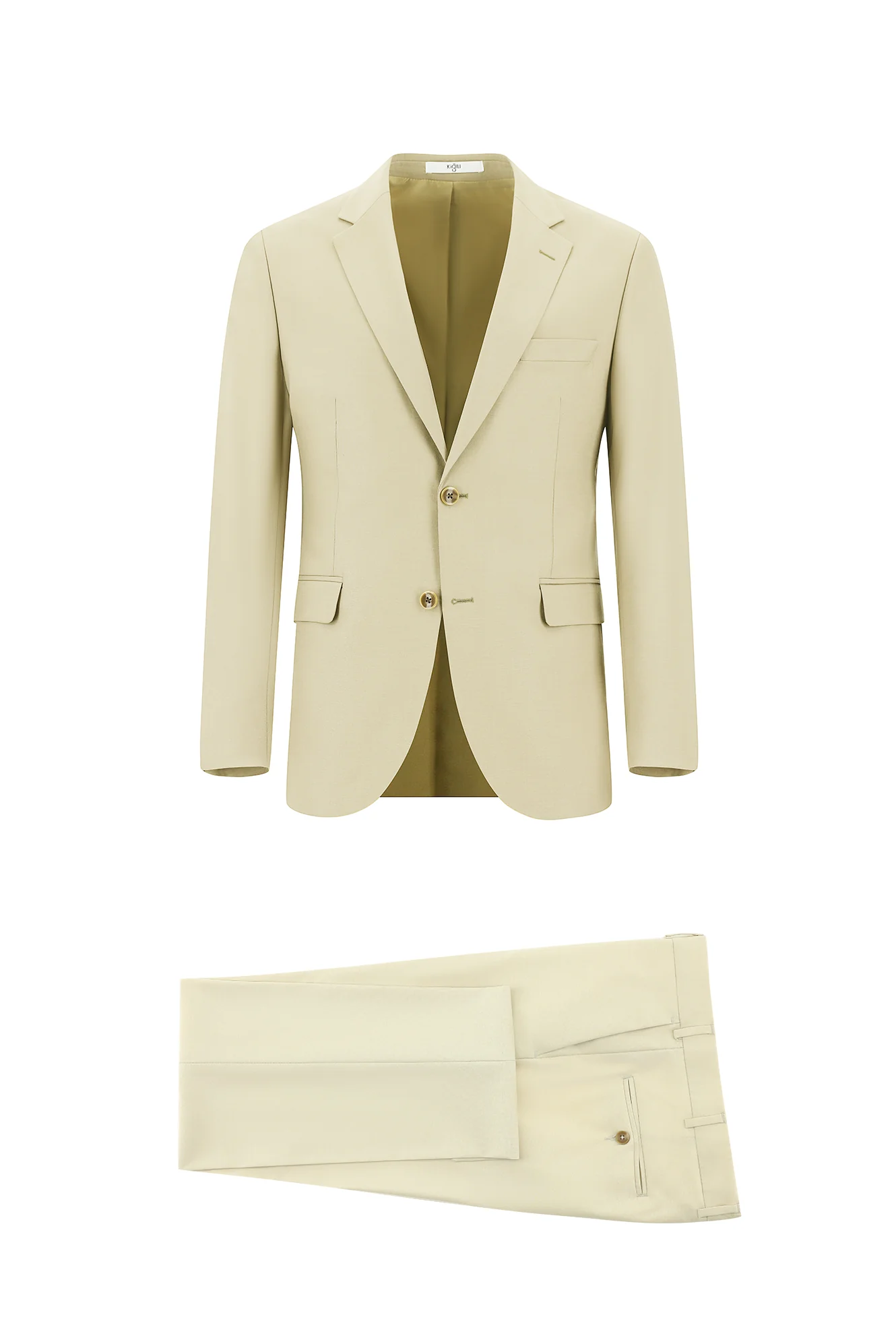 Krem 7 Drop Slim Fit Dar Kesim Takım Elbise