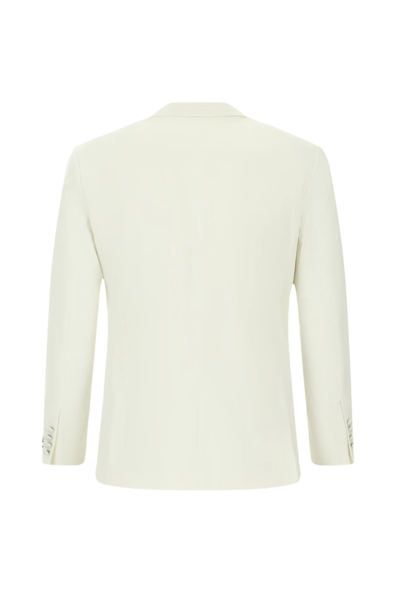 Krem 7 Drop Slim Fit Dar Kesim Sivri Yaka Yelekli Smokin & Damatlık - Image 3