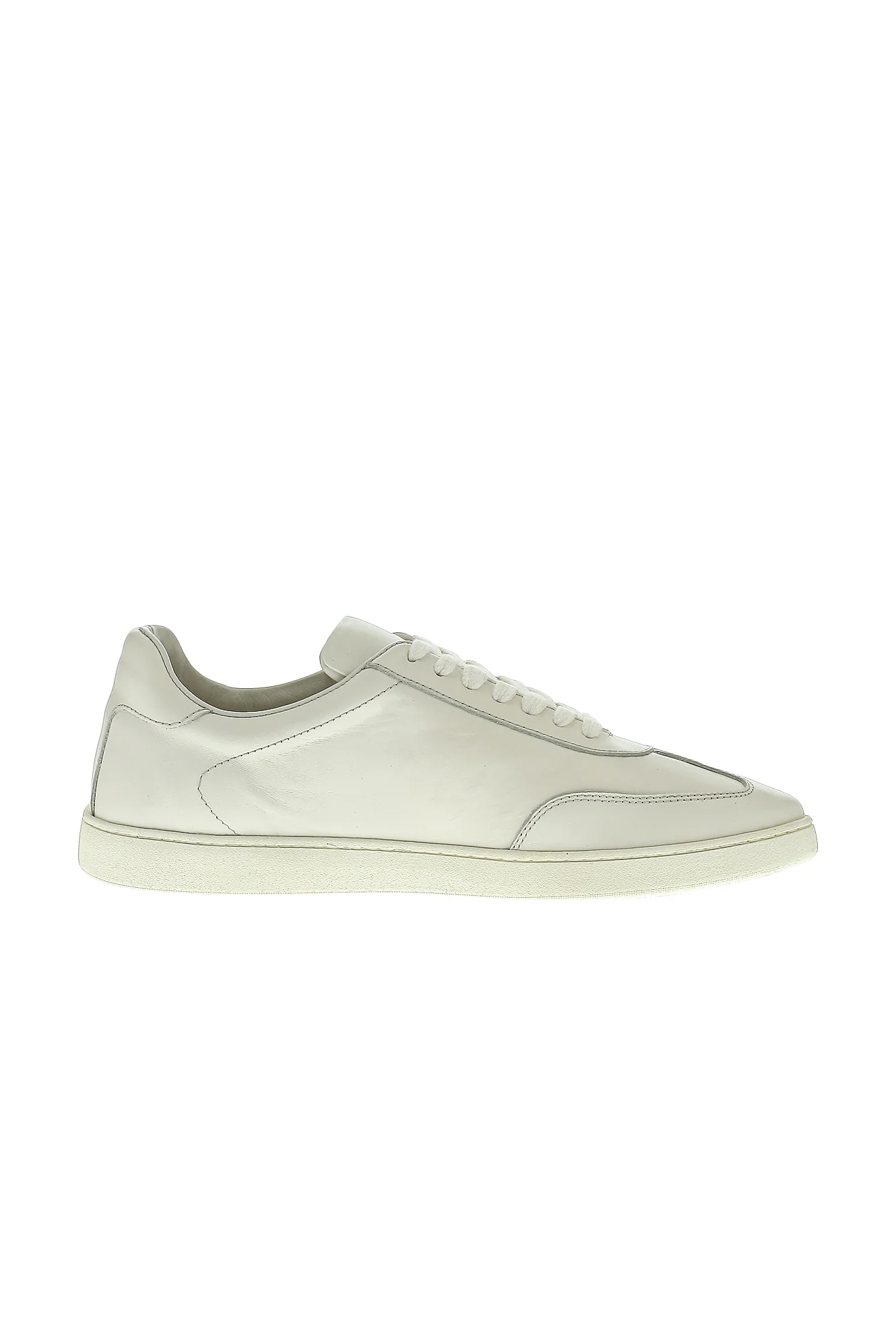 Krem Sneaker Deri Ayakkabı - Image 4