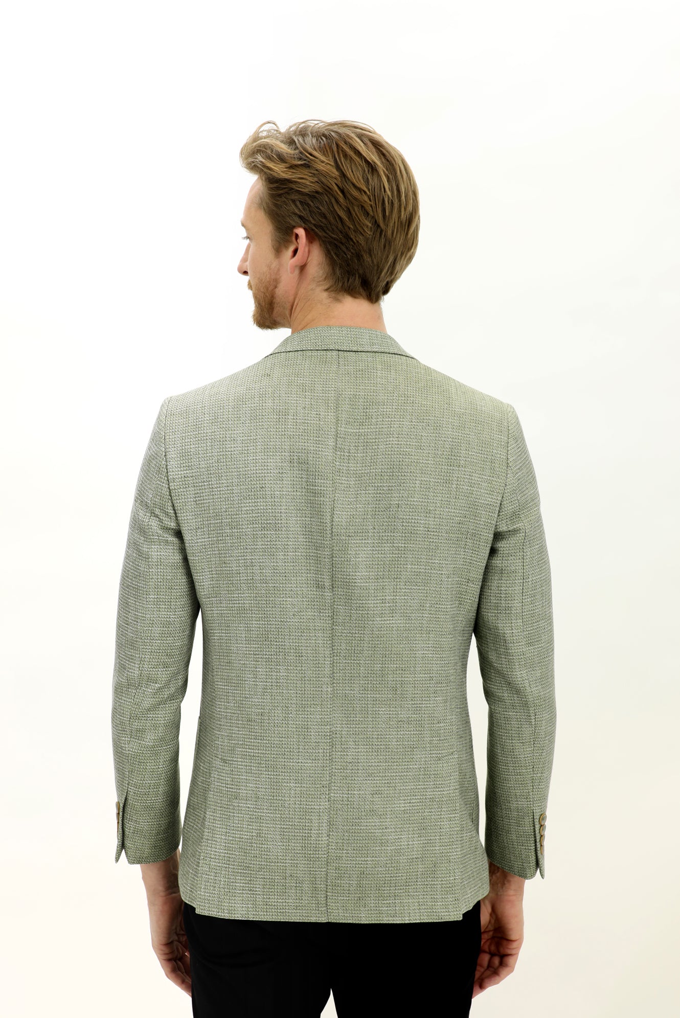 Küf Yeşili 6 Drop Regular Fit Standart Kesim Kuşgözü Ceket - Image 6