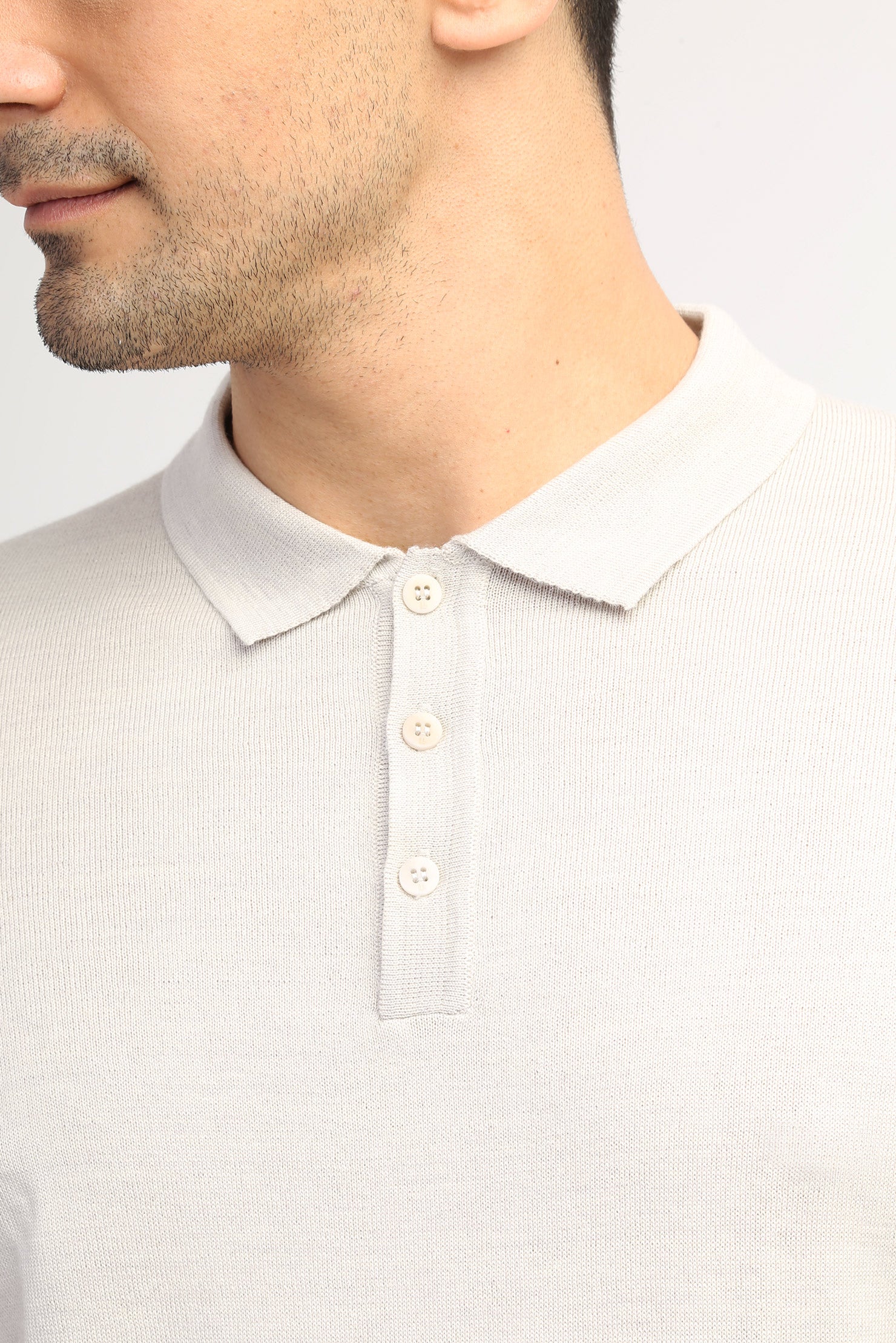 Kum Polo Yaka Regular Fit Yünlü Triko Kazak - Image 2