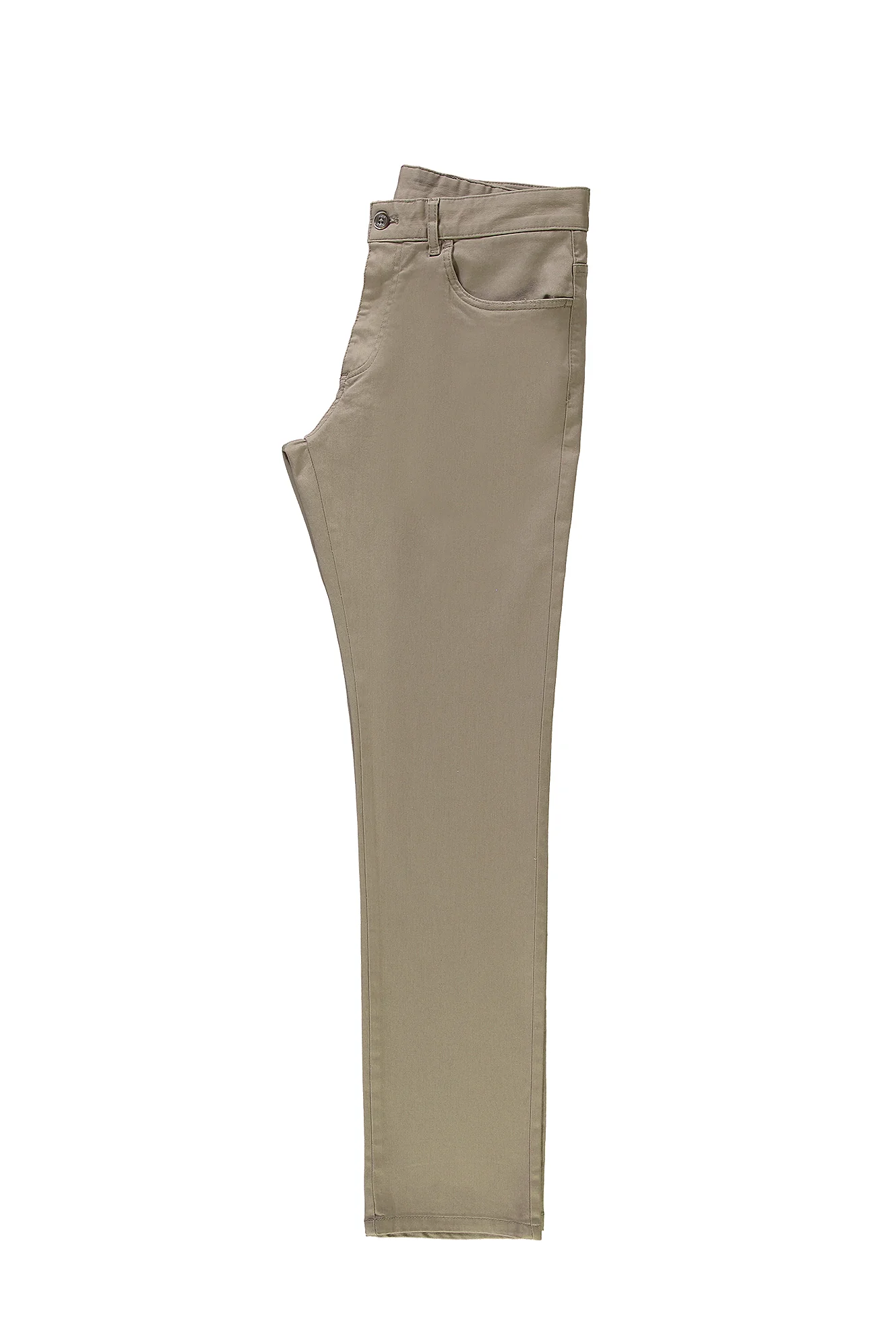 Kum Slim Fit Dar Kesim Likralı Kanvas / Chino Pantolon - Image 3