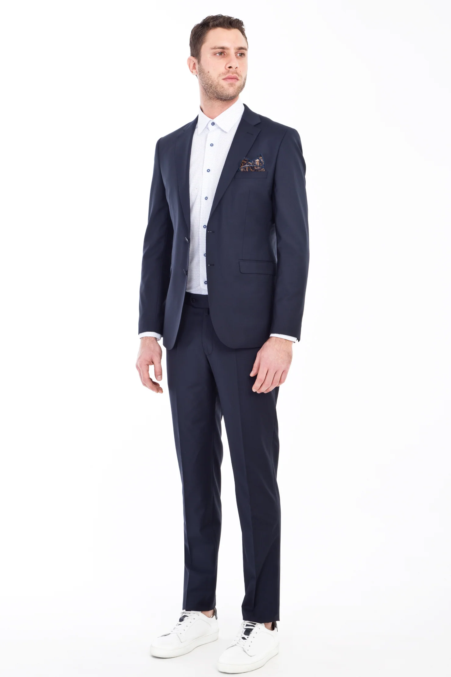 Lacivert 7 Drop Super Slim Fit Eksra Dar Kesim Takım Elbise