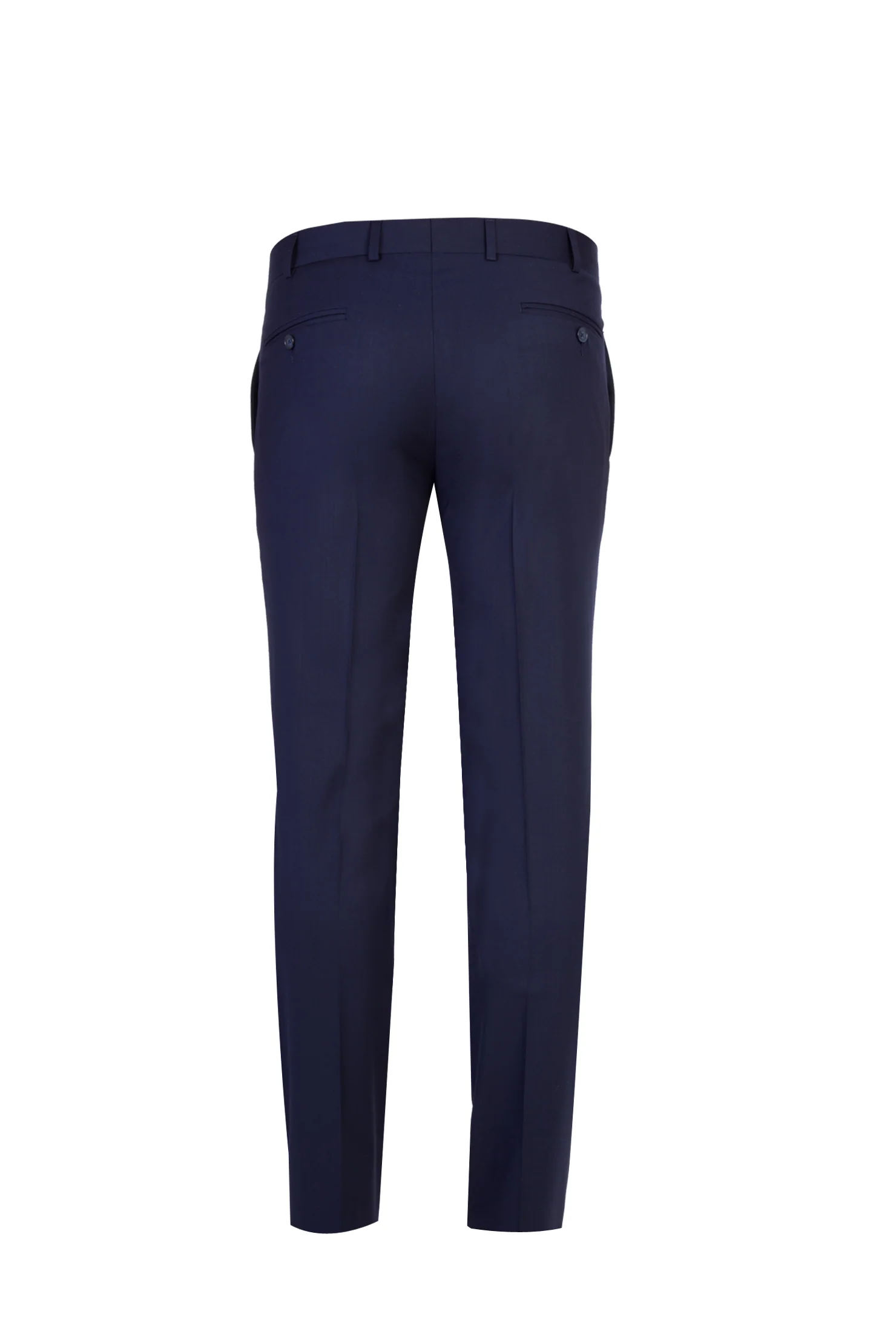 Lacivert 7 Drop Slim Fit Dar Kesim Likralı Klasik Kumaş Pantolon - Image 2