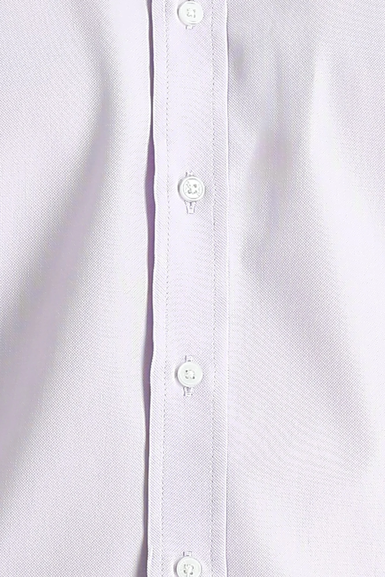 Lila Uzun Kol Slim Fit Dar Kesim Oxford Pamuk Düğmeli Yaka Gömlek - Image 4
