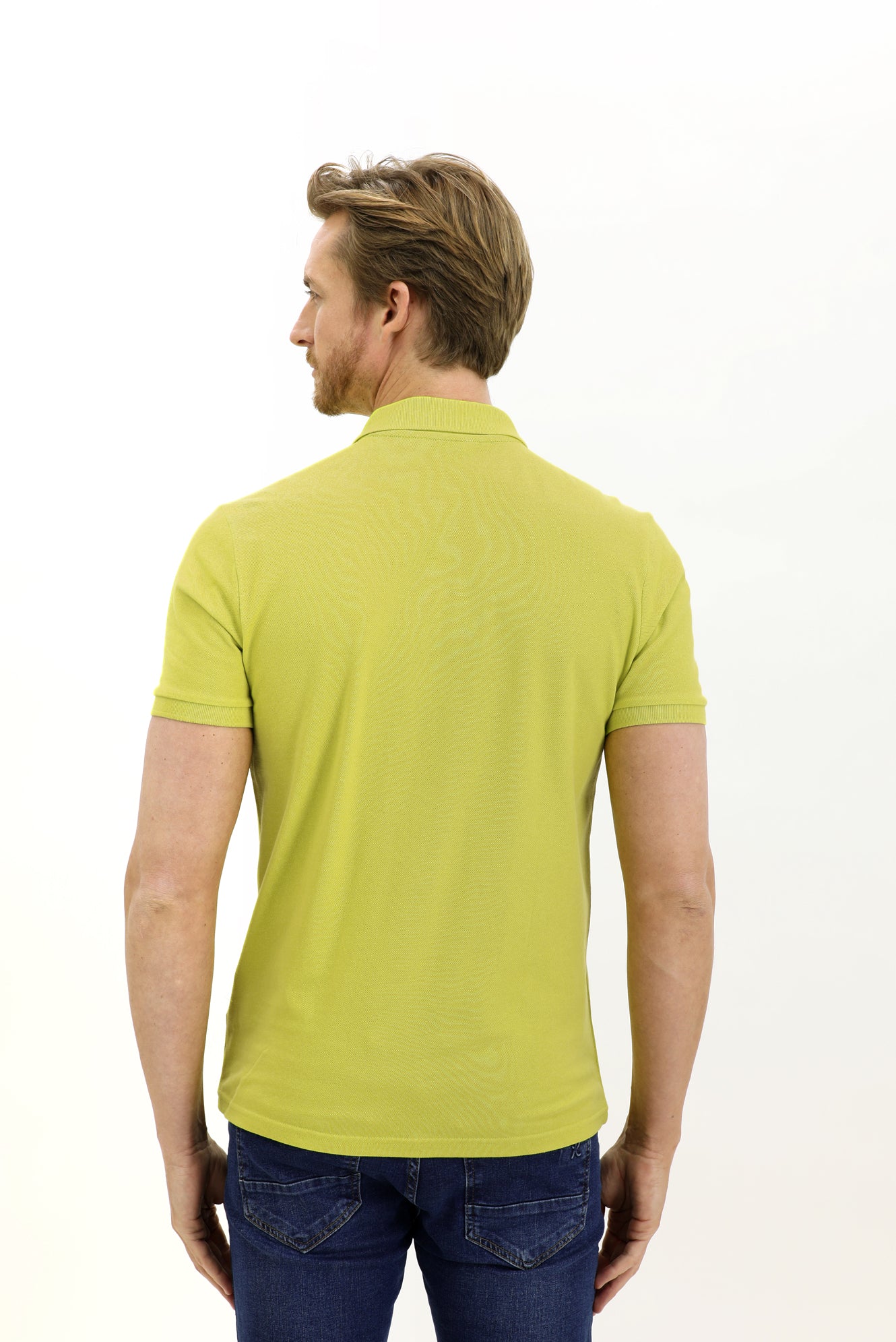Lime Cepli Polo Yaka Regular Fit Nakışlı Pamuk Tişört - Image 5