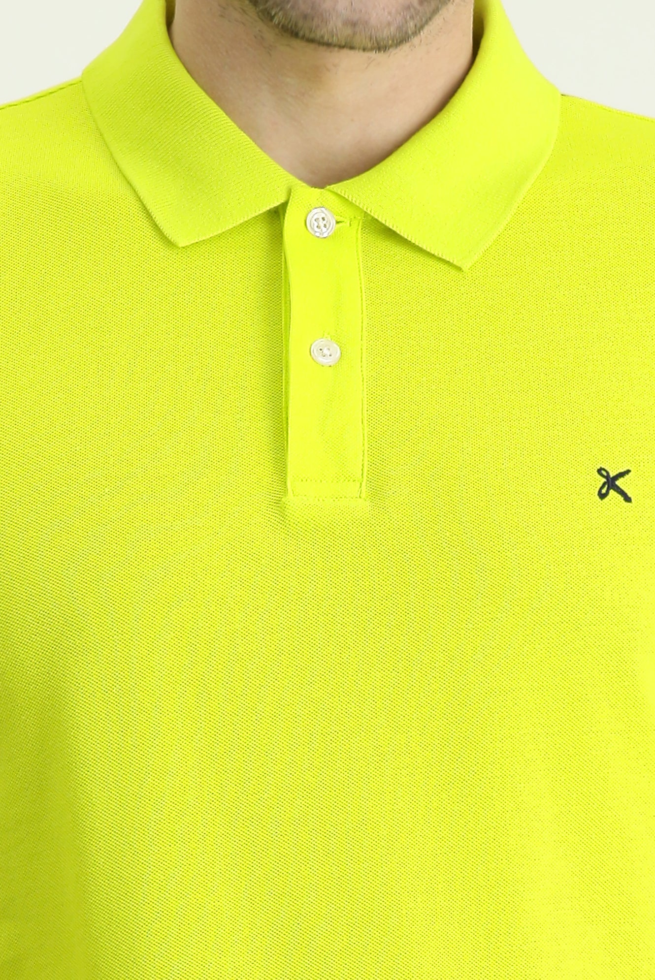 Lime Slim Fit Dar Kesim Nakışlı Pamuk Polo Yaka Tişört - Image 5