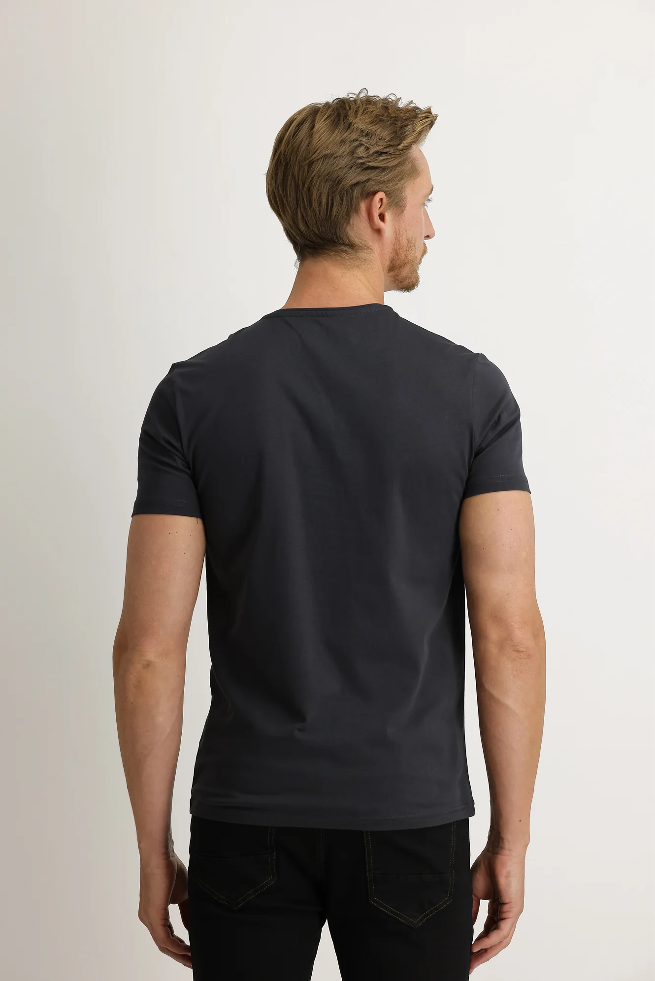 Marengo Bisiklet Yaka Slim Fit Dar Kesim Pamuk Tişört - Image 4