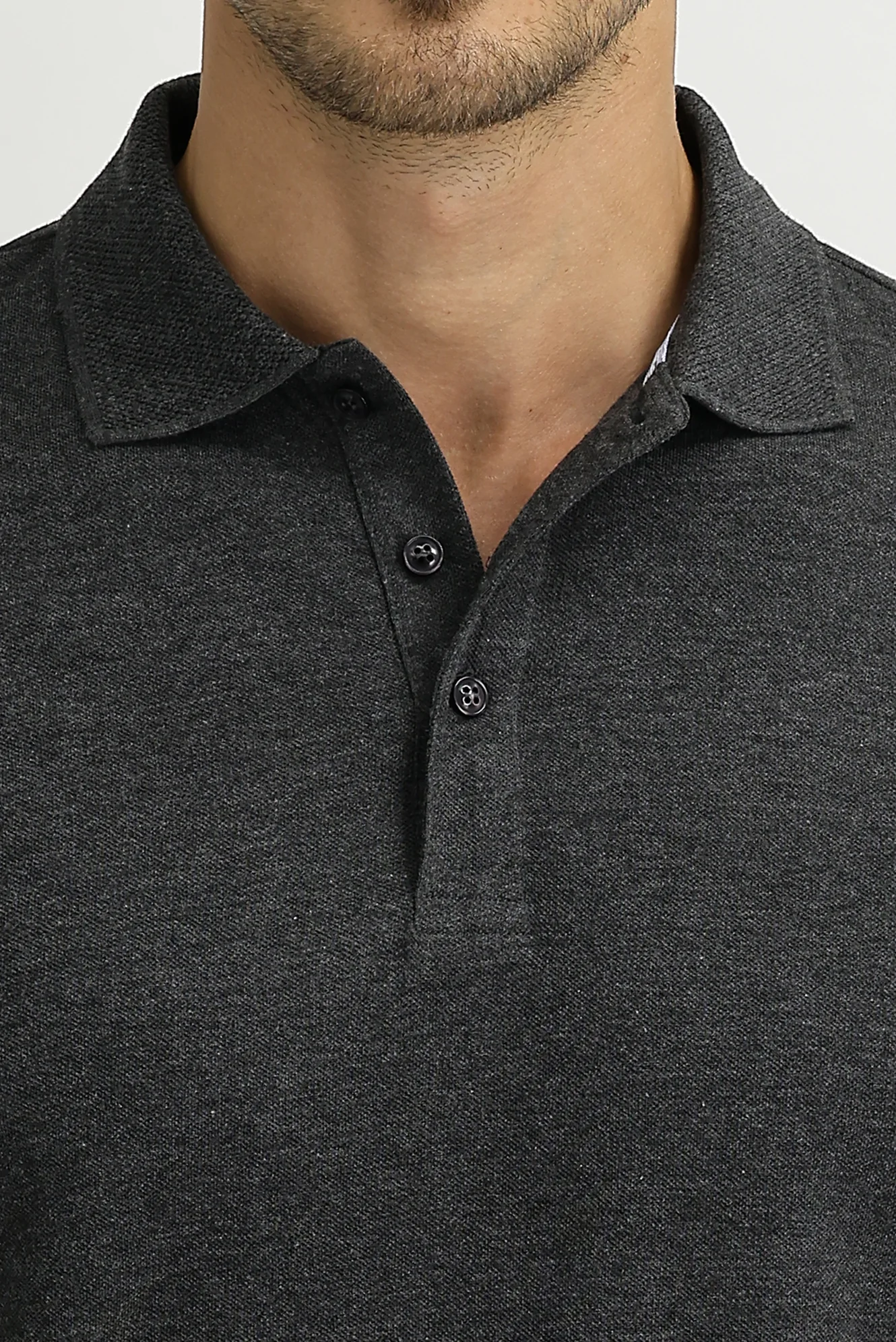 Marengo Polo Yaka Slim Fit Dar Kesim Nakışlı Tişört - Image 4