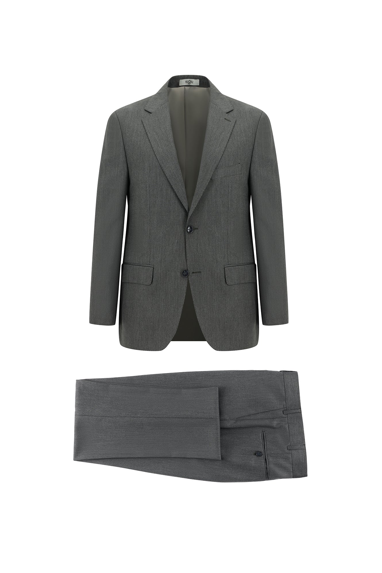 Marengo 4 Drop Relaxed Fit Rahat Kesim Yünlü Desenli Takım Elbise