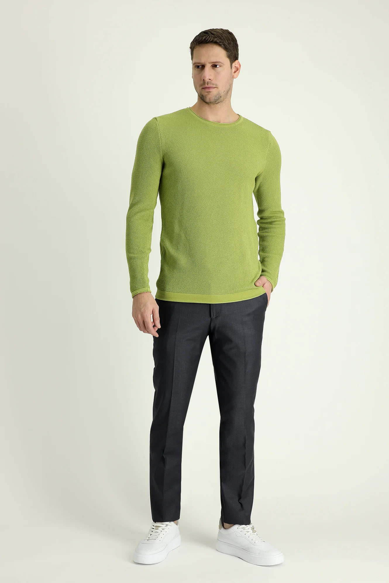 Marengo 4 Drop Relaxed Fit Rahat Kesim Yünlü Klasik Kumaş Pantolon