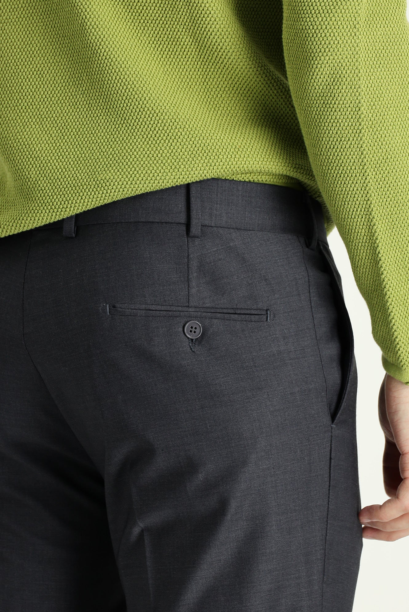Marengo 7 Drop Slim Fit Dar Kesim Yünlü Klasik Kumaş Pantolon - Image 4
