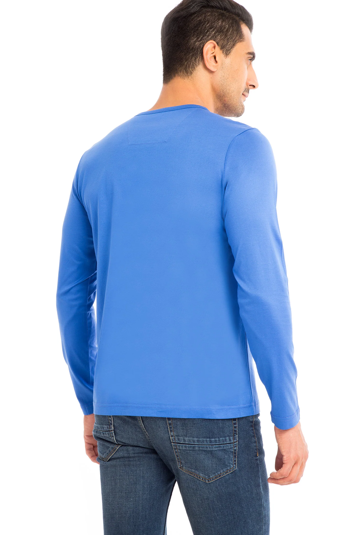 Mavi Bisiklet Yaka Regular Fit Pamuk Sweatshirt - Image 3