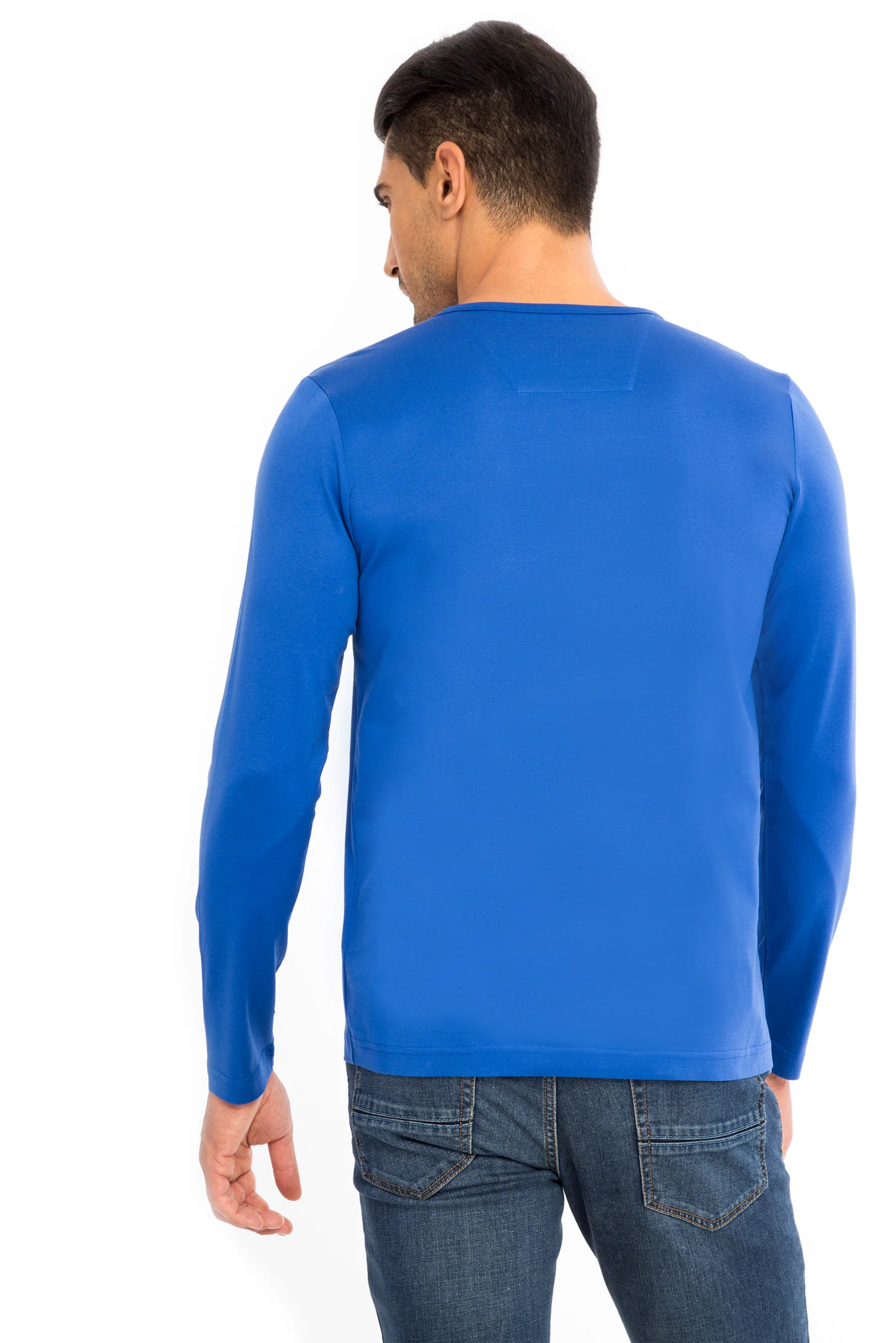 Mavi Bisiklet Yaka Regular Fit Pamuk Sweatshirt - Image 3