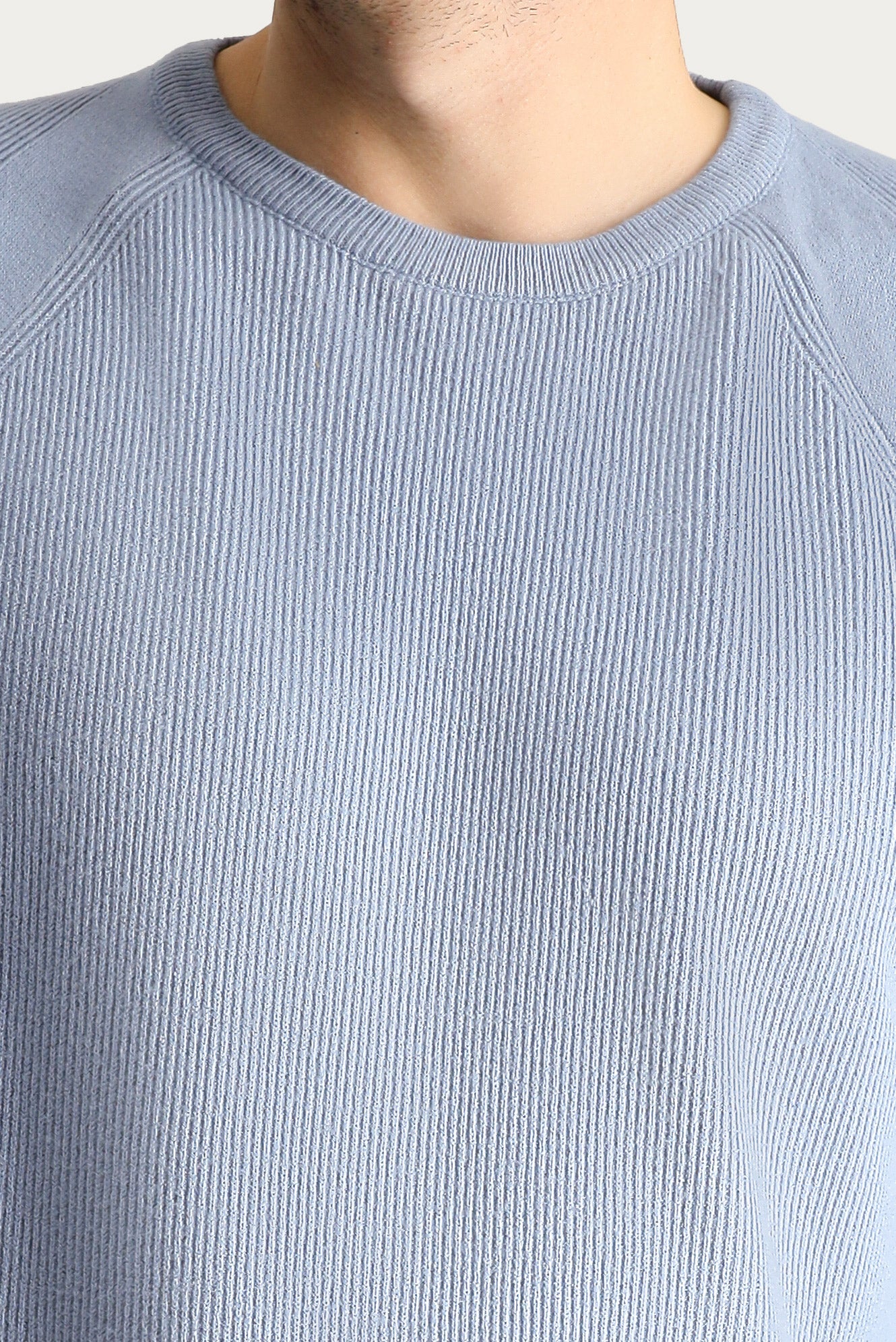 Mavi Bisiklet Yaka Slim Fit Dar Kesim Desenli Triko Kazak - Image 6