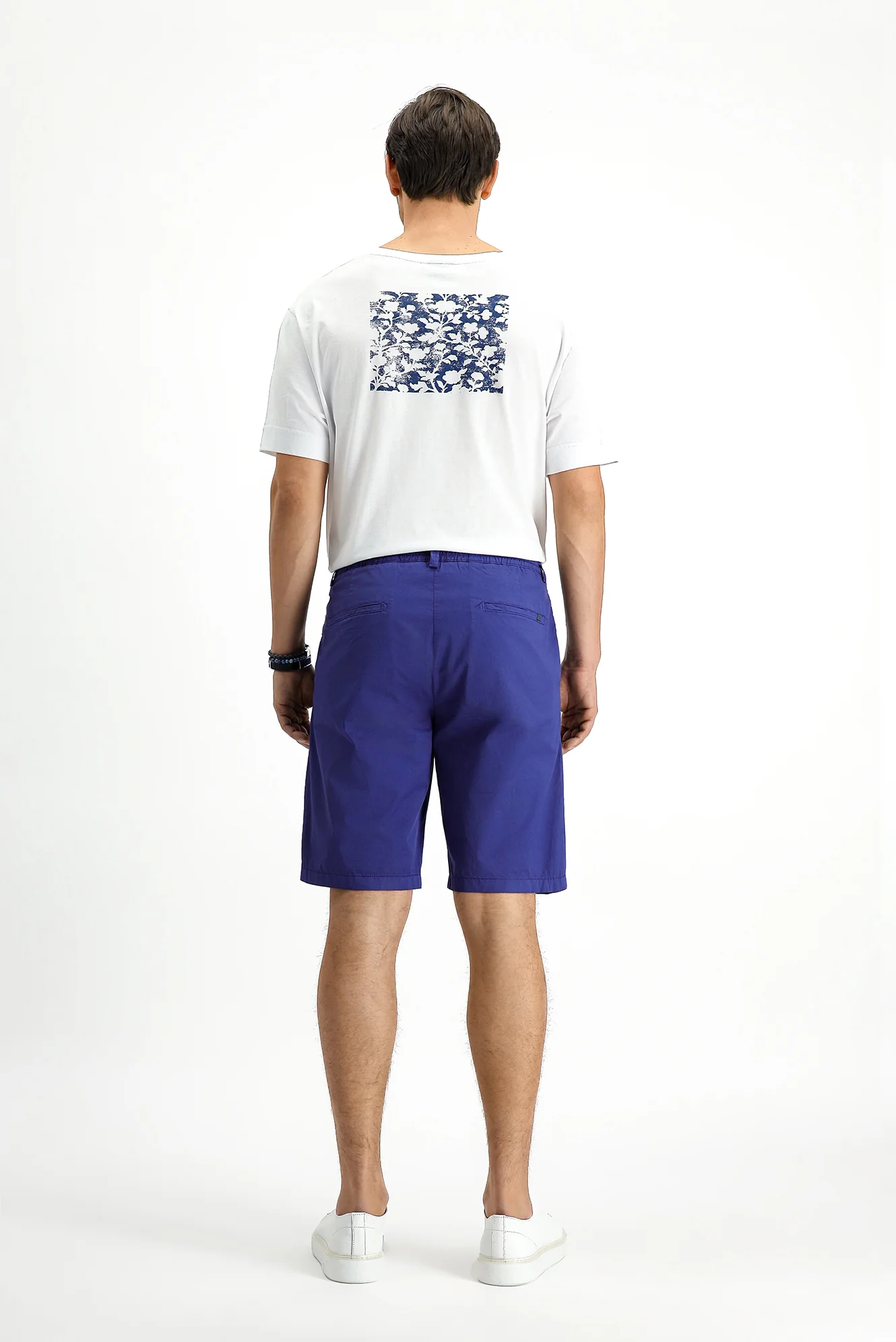 Mavi Regular Fit Standart Kesim Pamuklu Pileli Bermuda Şort - Image 4