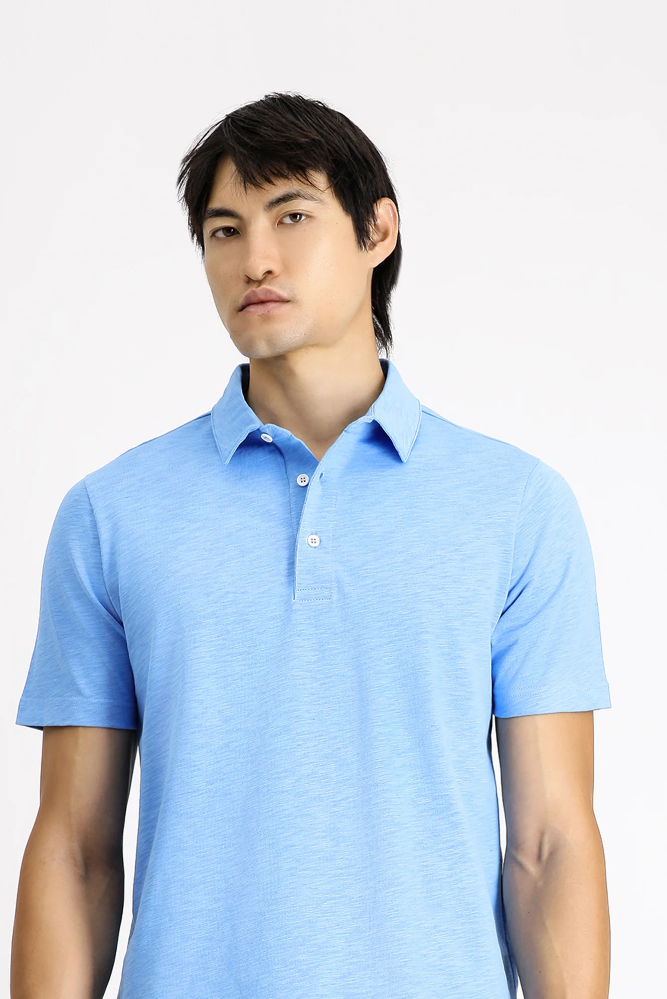 Mavi Polo Yaka Regular Fit Desenli Pamuk Tişört - Image 3