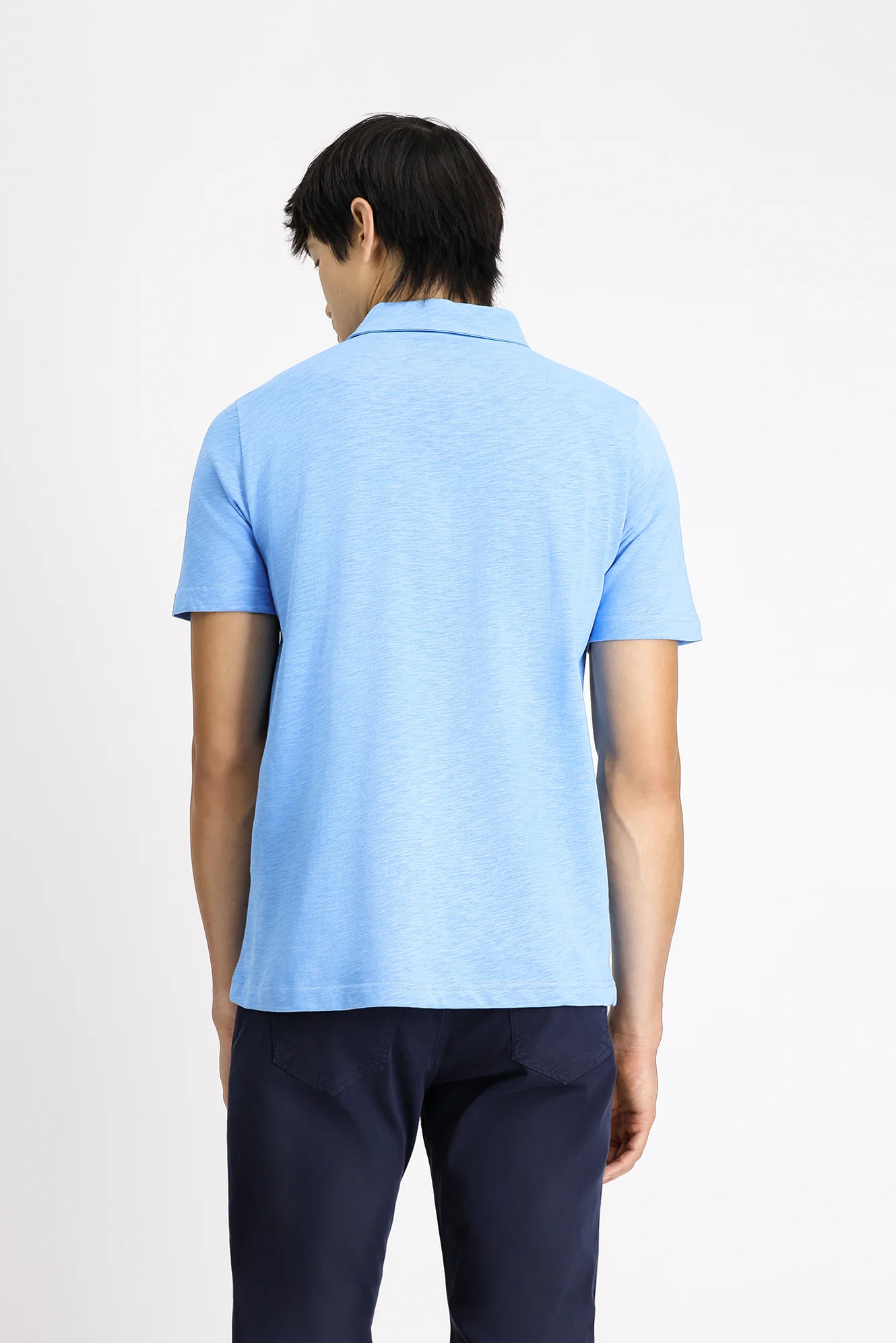 Mavi Polo Yaka Regular Fit Desenli Pamuk Tişört - Image 4