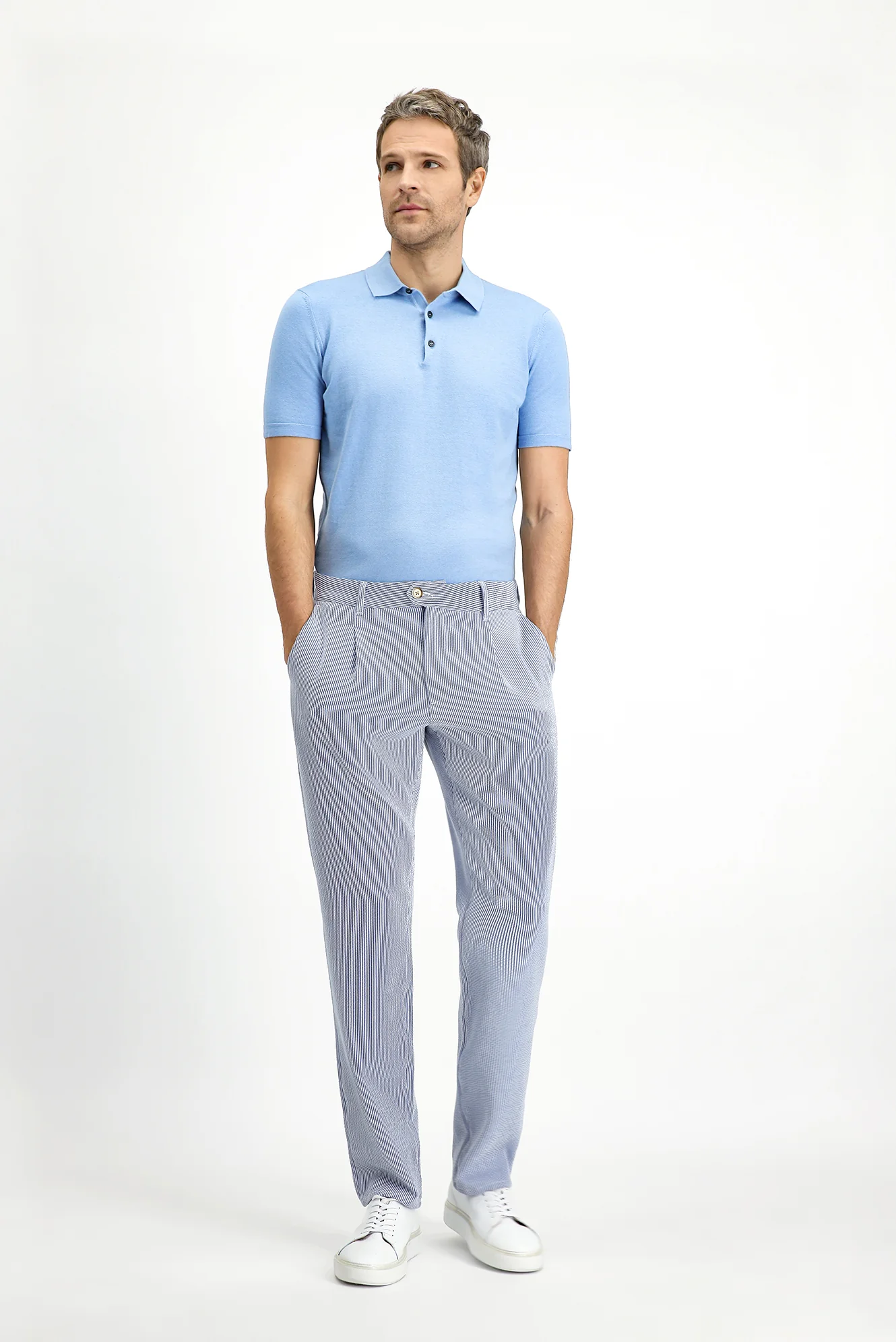 Mavi Regular Fit Pamuklu Polo Yaka Örme Tişört - Image 2