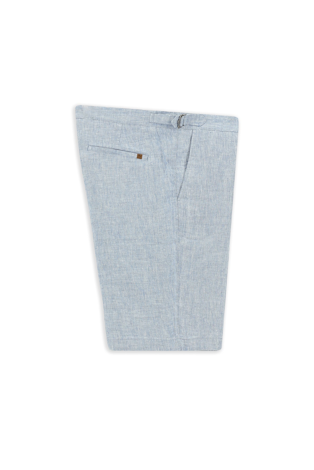 Mavi Regular Fit Standart Kesim Tokalı Keten Bermuda Şort - Image 2