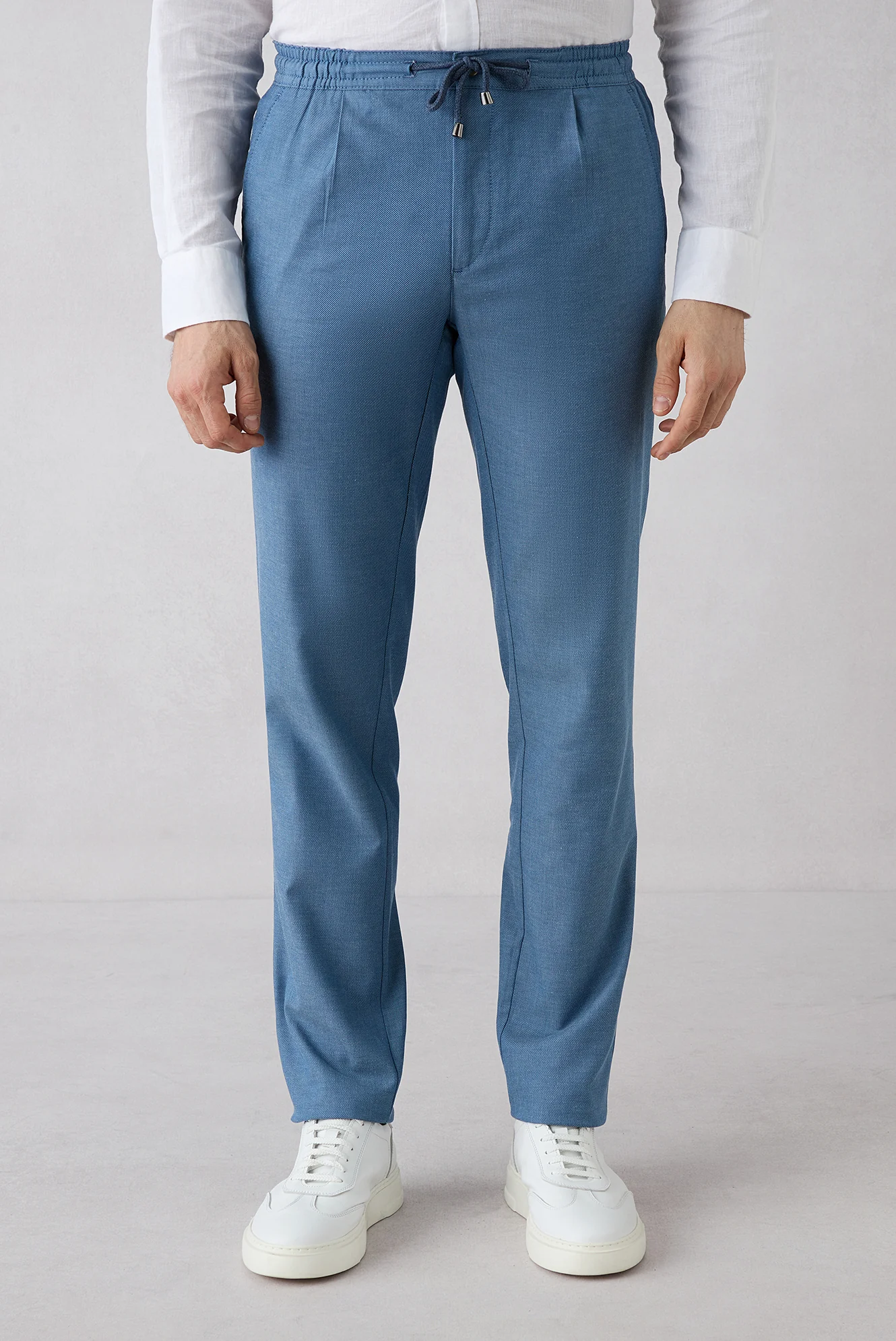 Mavi Regular Straight Fit Beli Lastikli İpli Pileli Likralı Jogger Pantolon