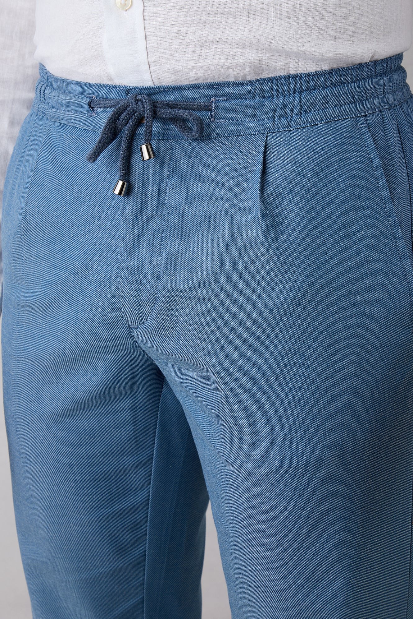 Mavi Regular Straight Fit Beli Lastikli İpli Pileli Likralı Jogger Pantolon - Image 3