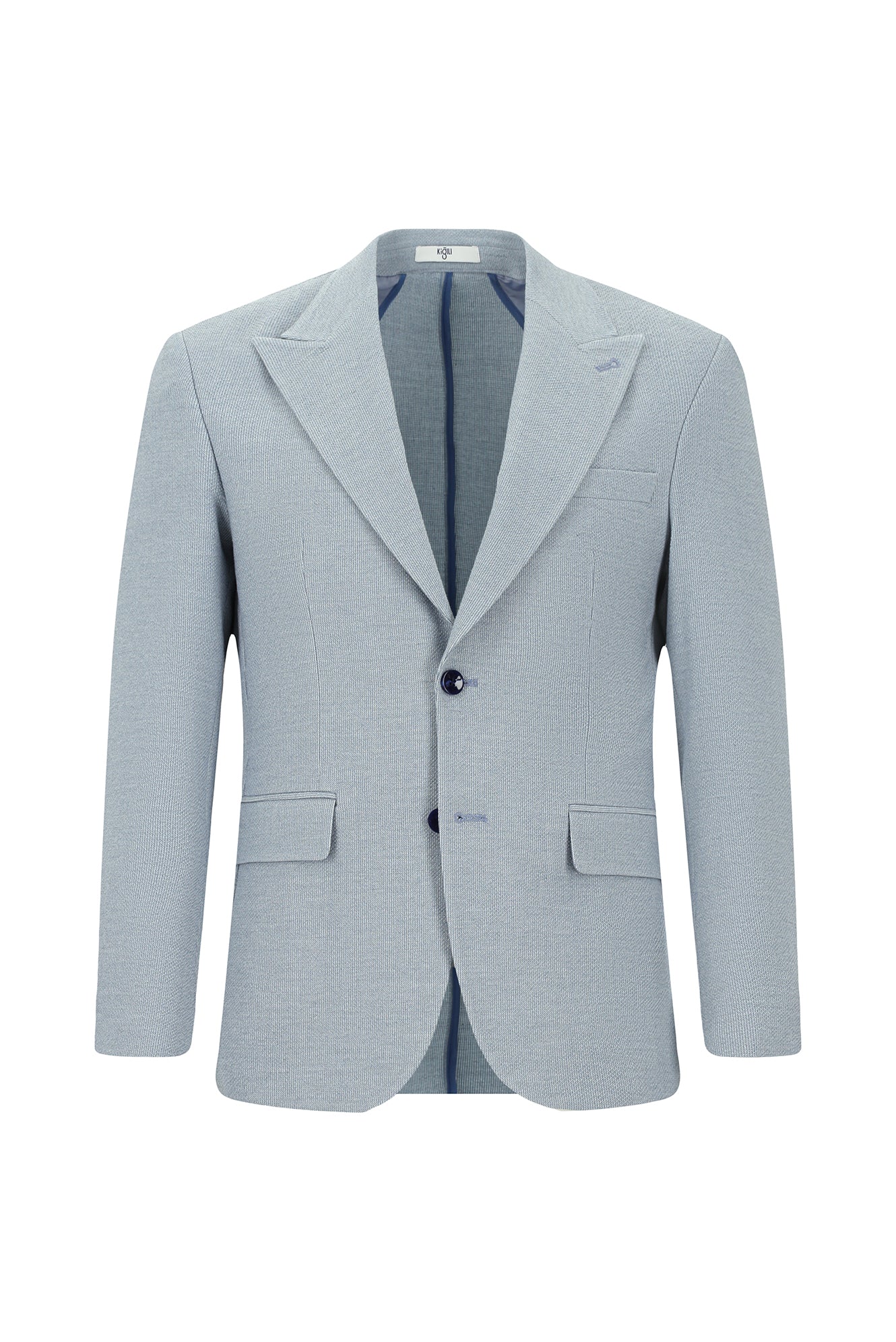 Mavi 4 Drop Relaxed Fit Rahat Kesim Desenli Klasik Ceket - Image 7