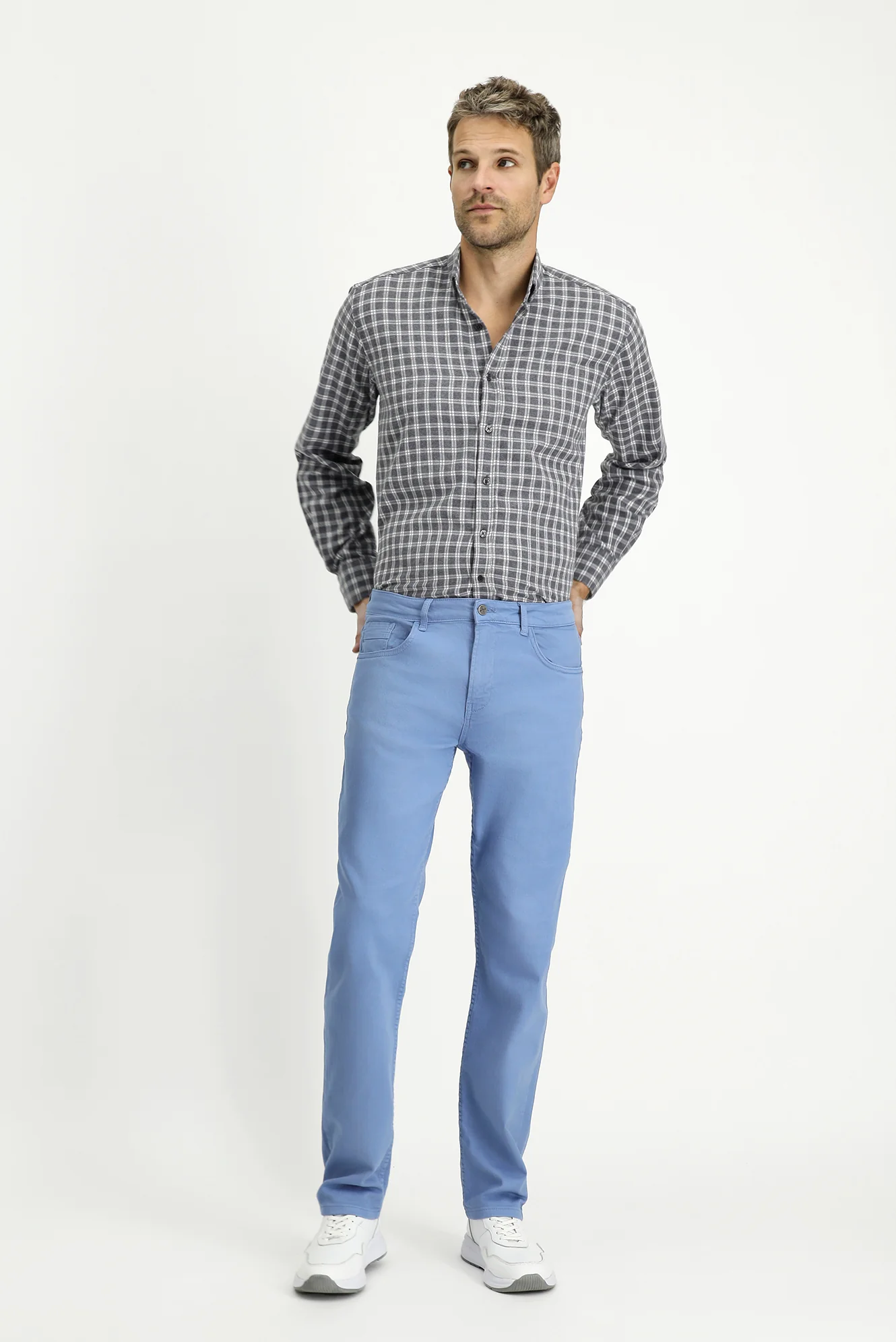 Mavi Relaxed Fit Rahat Kesim Likralı Kanvas / Chino Pantolon