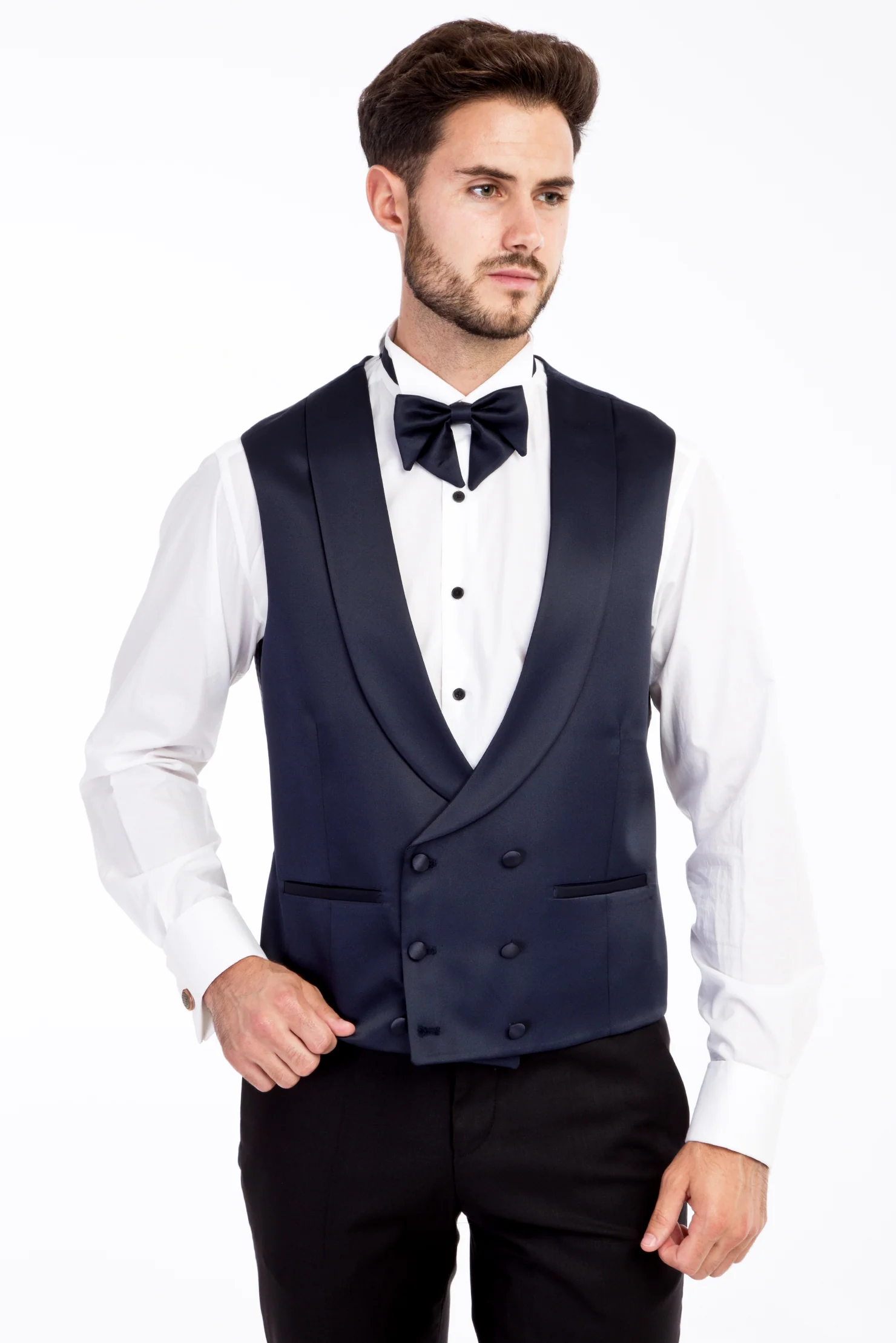 Mavi 6 Drop Regular Fit Standart Kesim Sivri Yaka Desenli Smokin & Damatlık - Image 3