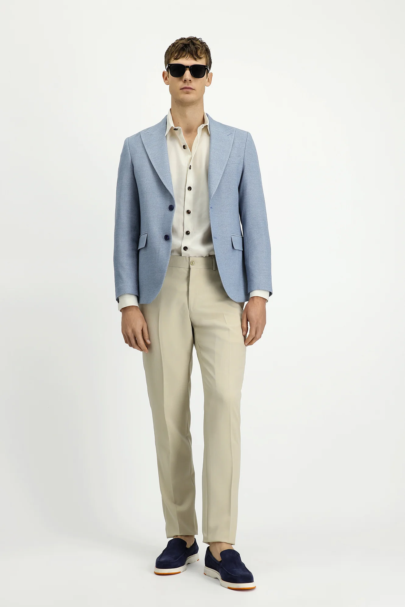 Mavi 7 Drop Slim Fit Dar Kesim Desenli Klasik Ceket - Image 2