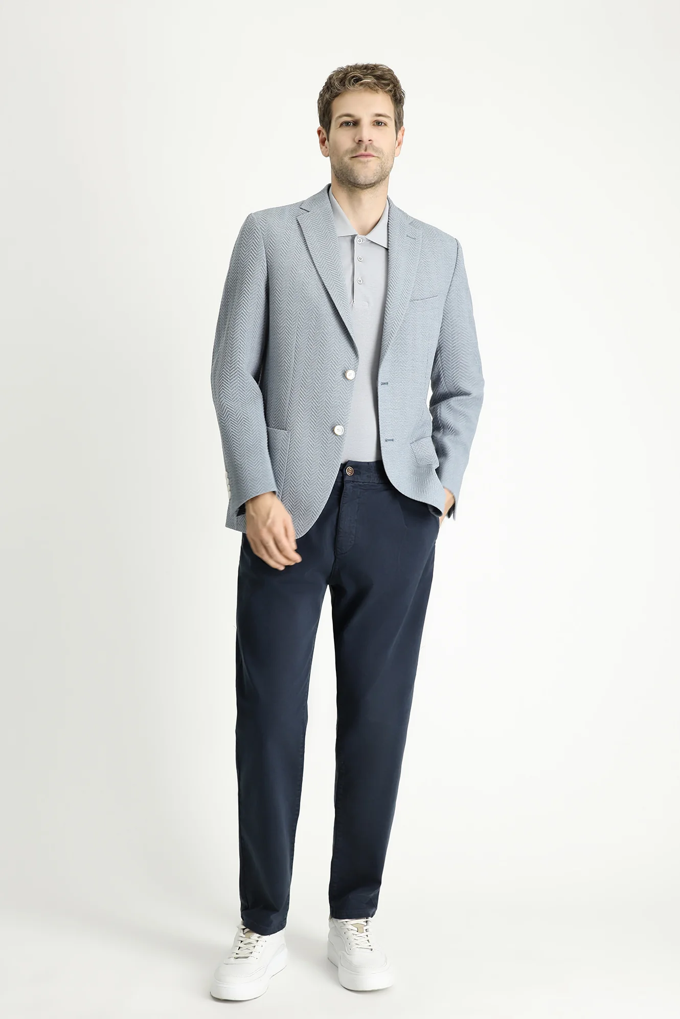 Mavi 7 Drop Slim Fit Dar Kesim Desenli Spor Ceket - Image 2