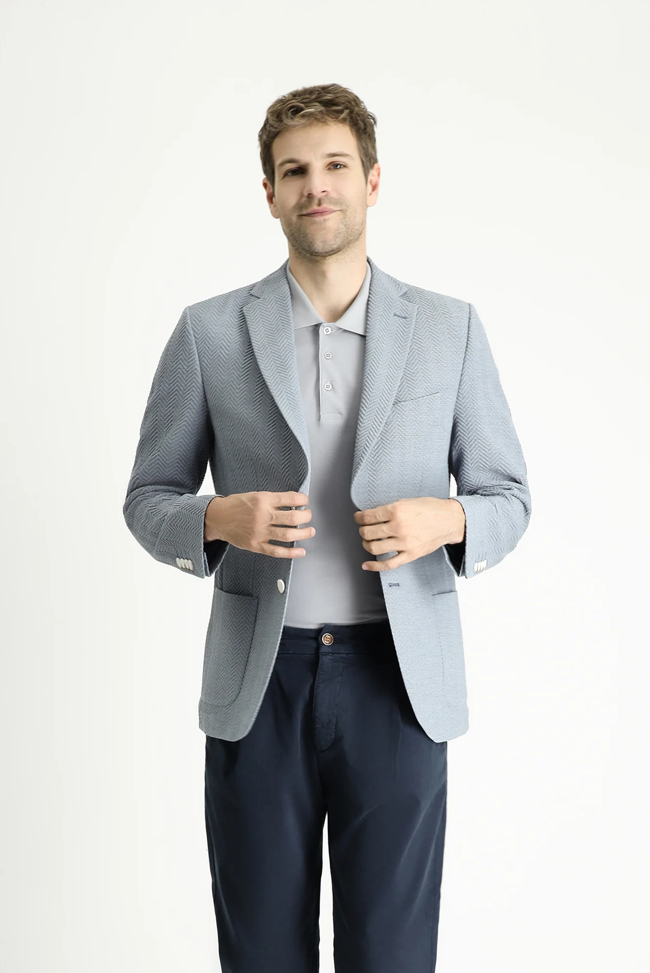 Mavi 7 Drop Slim Fit Dar Kesim Desenli Spor Ceket - Image 3