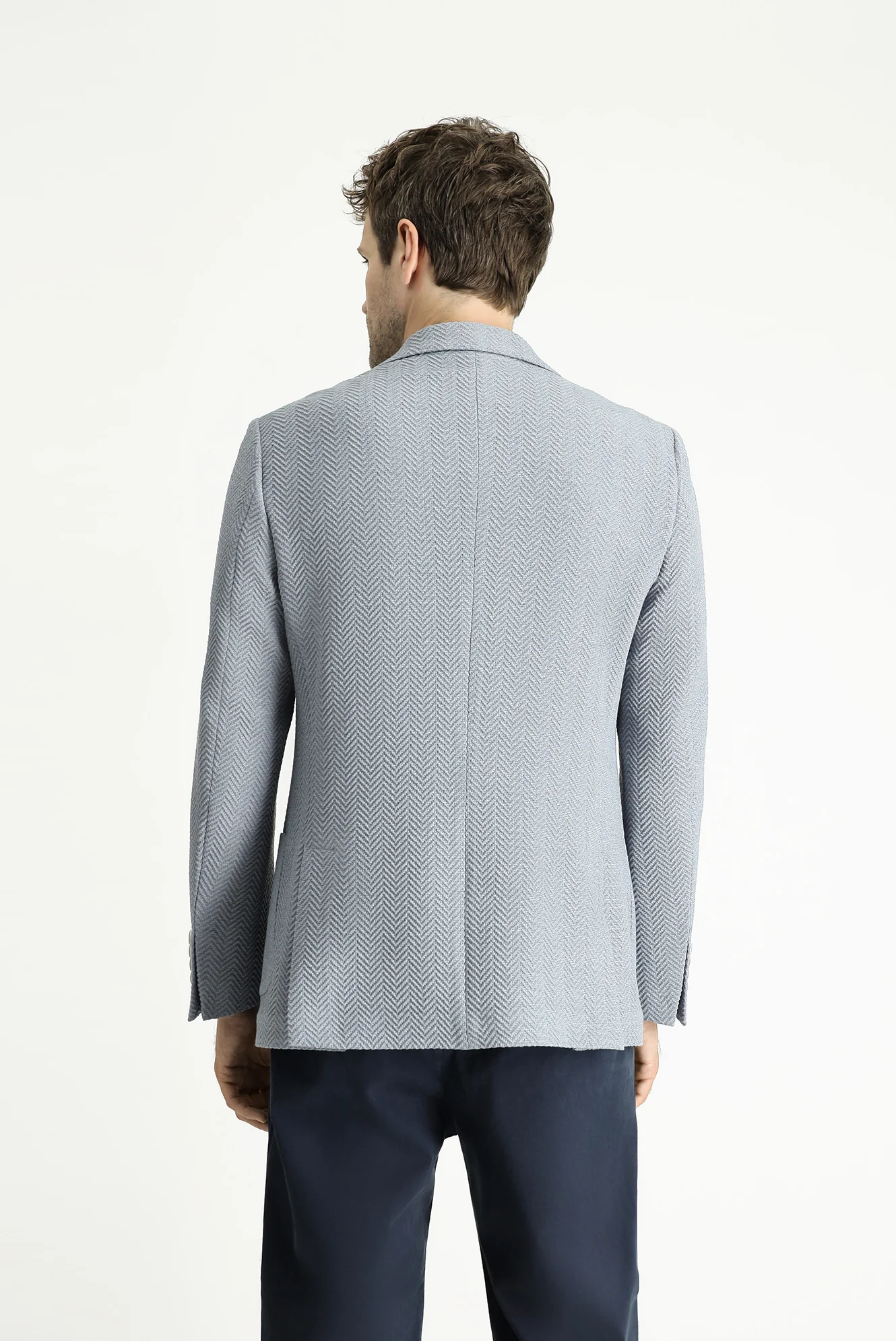 Mavi 7 Drop Slim Fit Dar Kesim Desenli Spor Ceket - Image 4