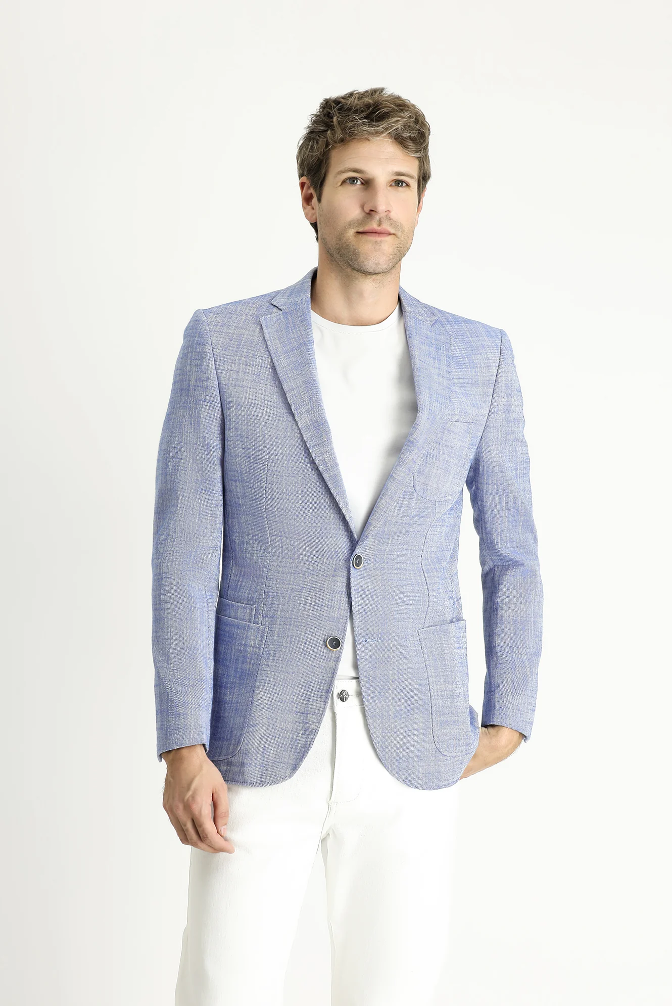 Mavi 7 Drop Slim Fit Dar Kesim Desenli Spor Pamuk Ceket