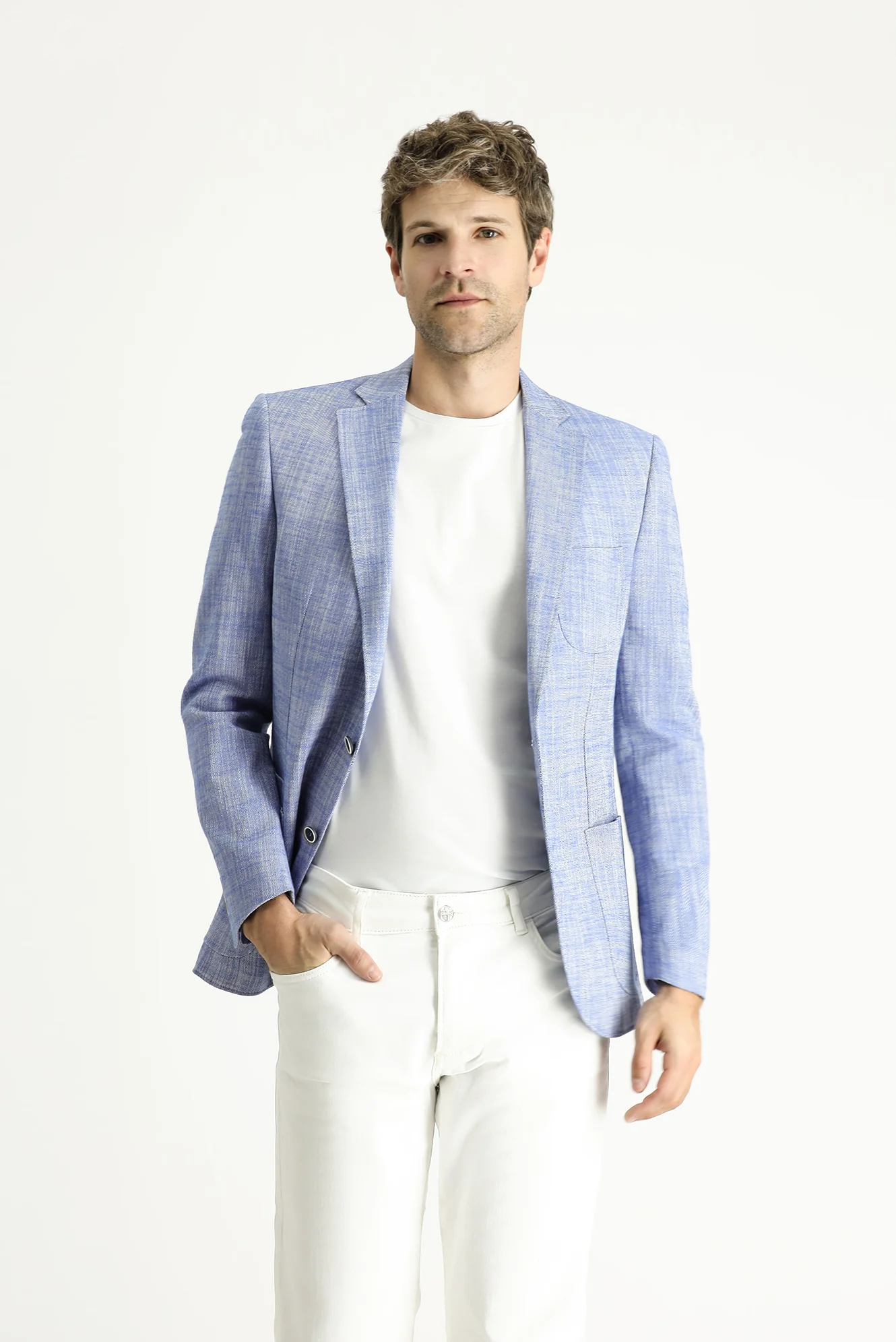 Mavi 7 Drop Slim Fit Dar Kesim Desenli Spor Pamuk Ceket - Image 3