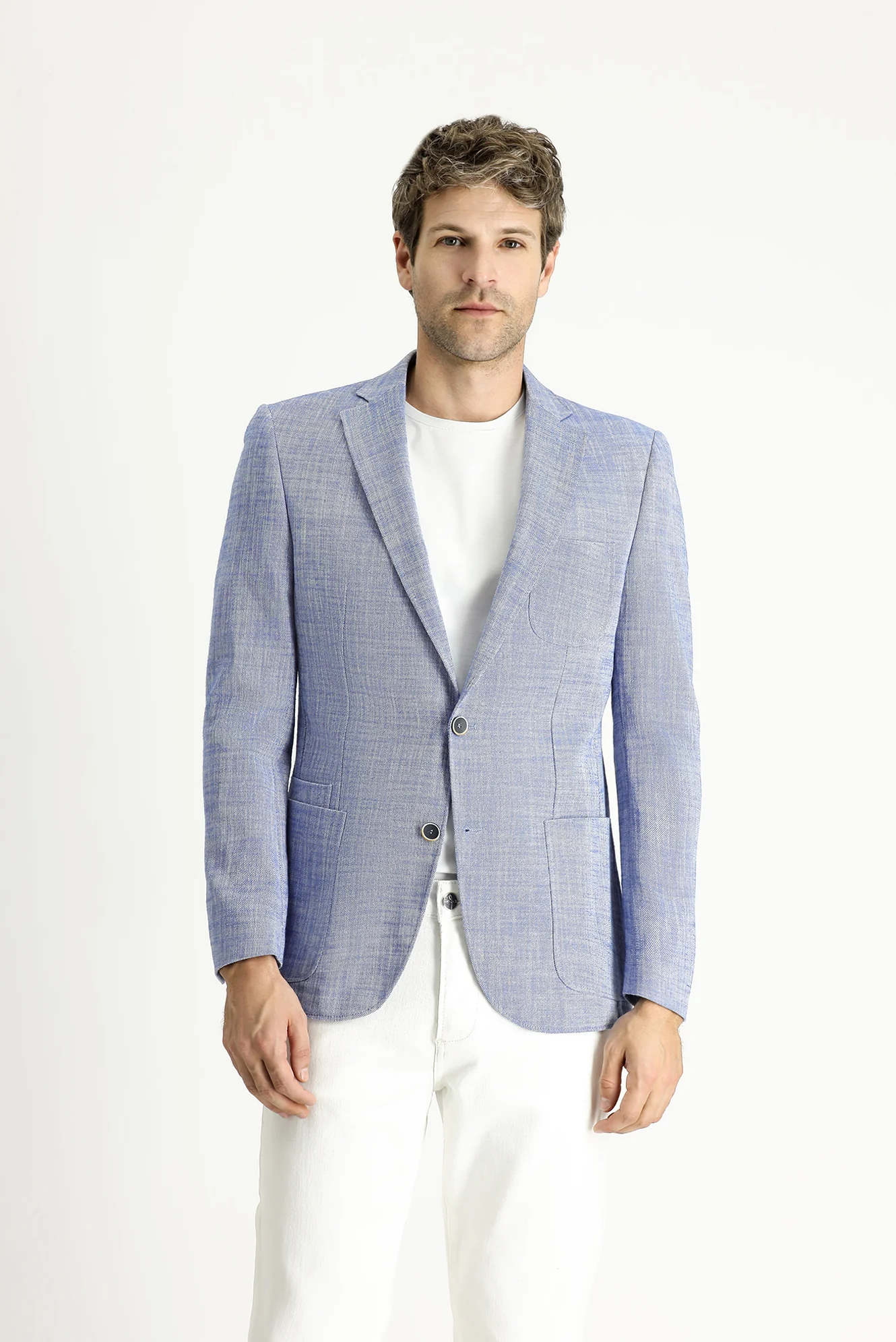 Mavi 7 Drop Slim Fit Dar Kesim Desenli Spor Pamuk Ceket - Image 4