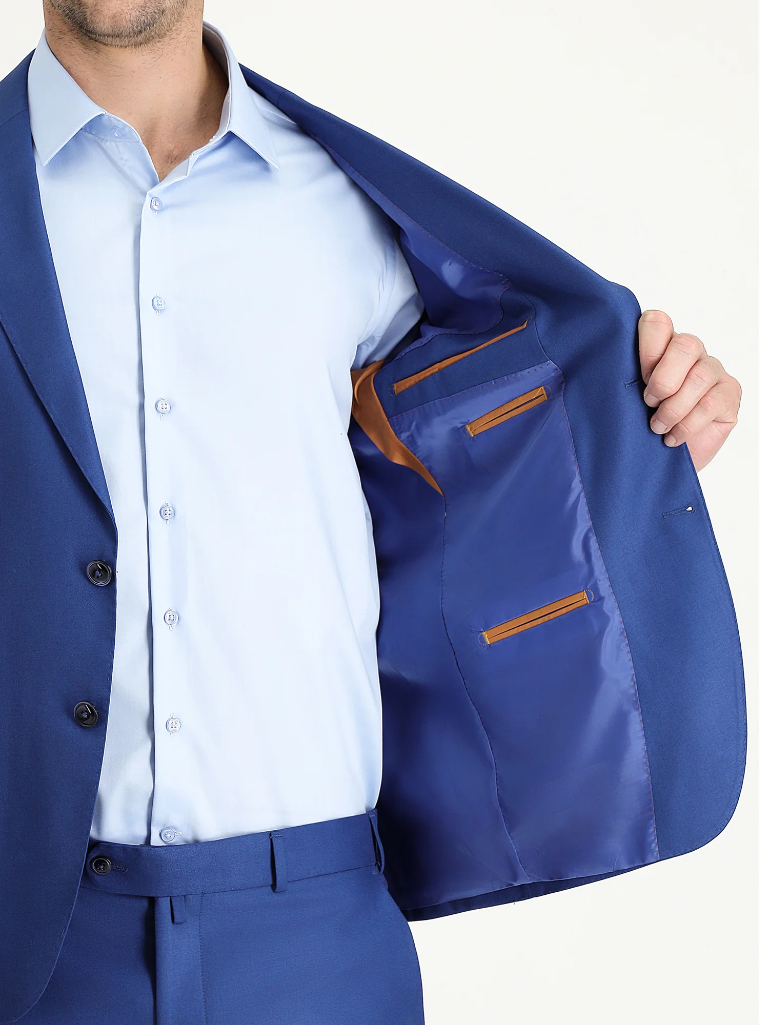 Mavi 7 Drop Slim Fit Dar Kesim Takım Elbise - Image 4