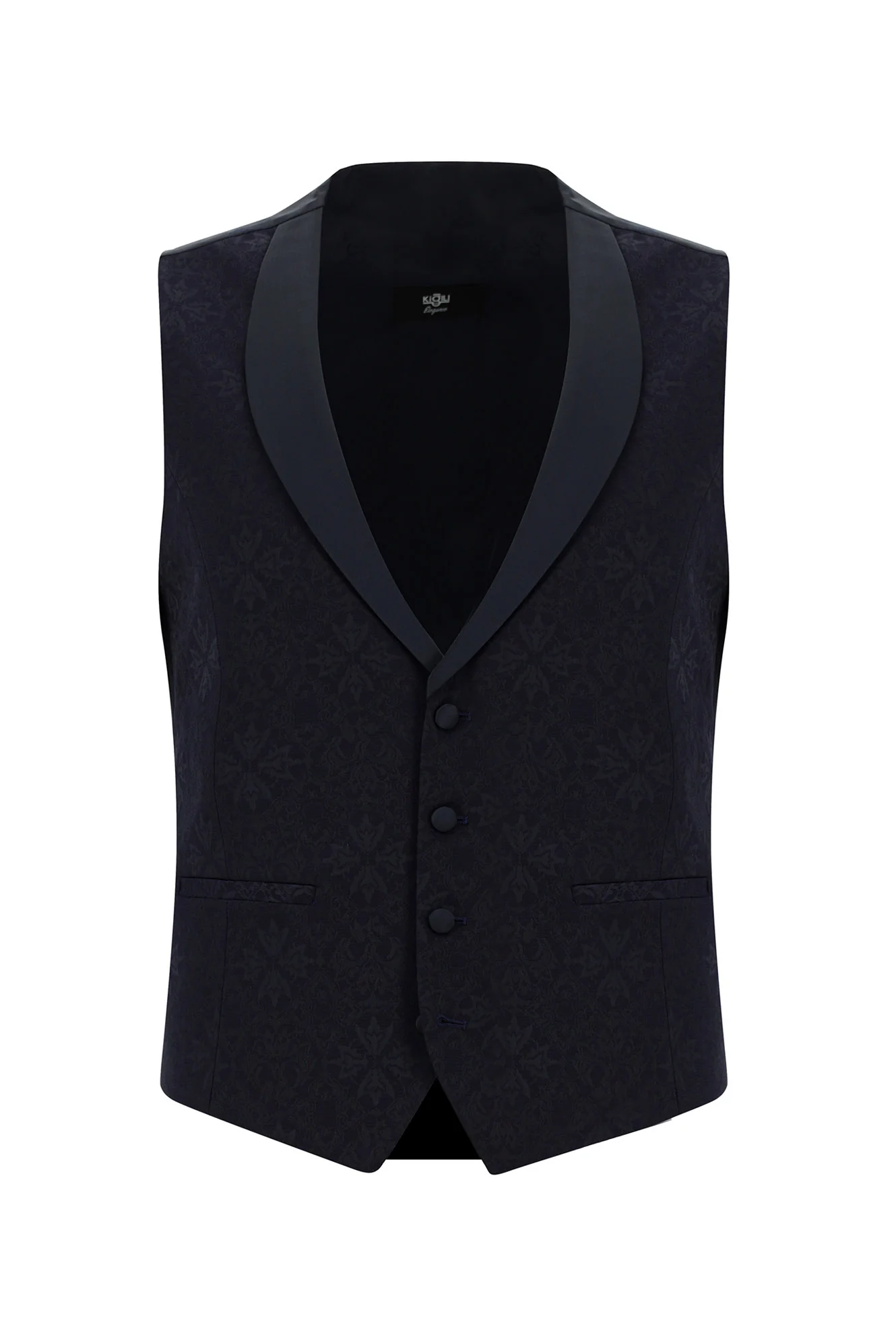 Mavi 7 Drop Slim Fit Dar Kesim Mono Yaka Yelekli Smokin & Damatlık - Image 4