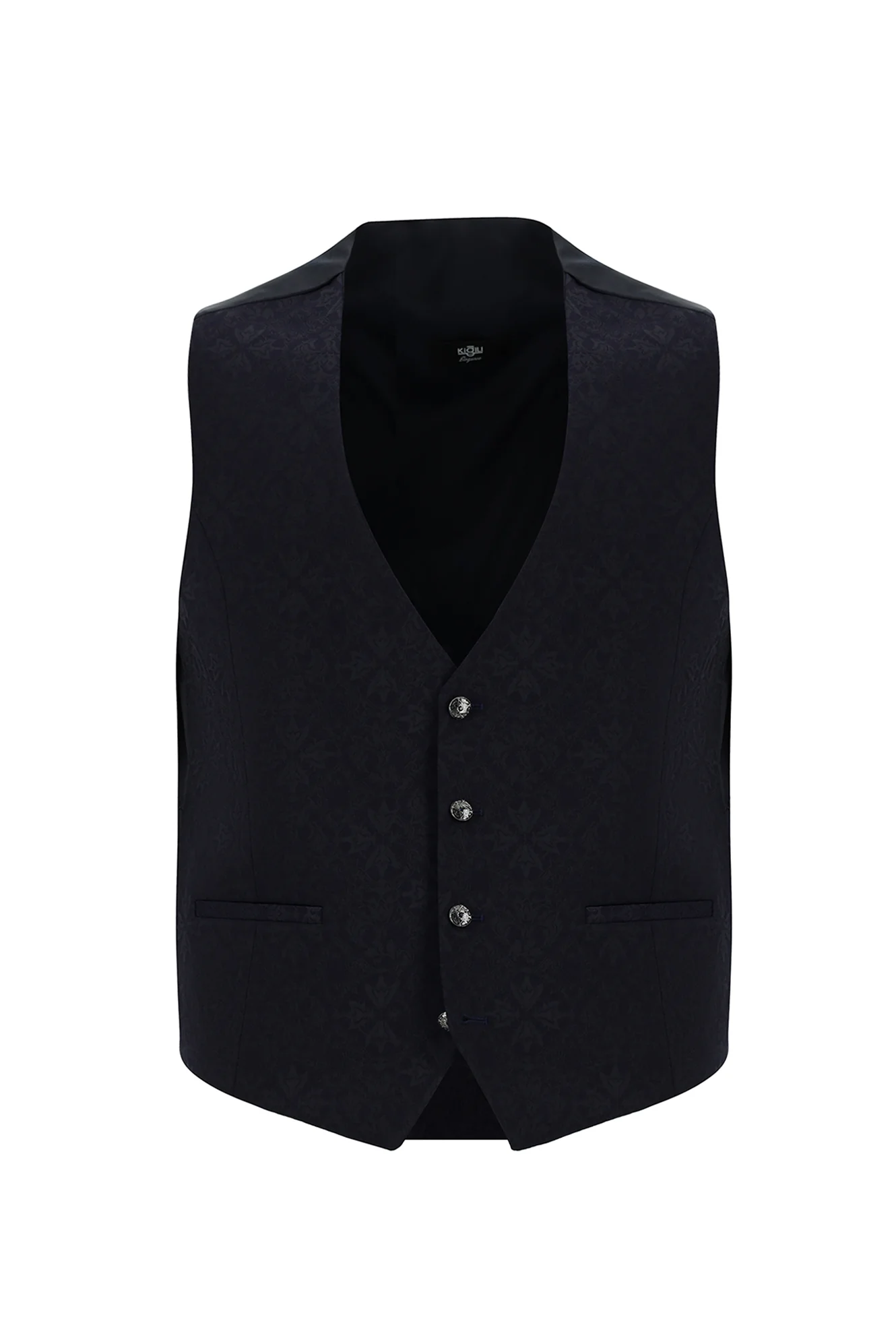 Mavi 7 Drop Slim Fit Dar Kesim Şal Yaka Yelekli Smokin & Damatlık - Image 4