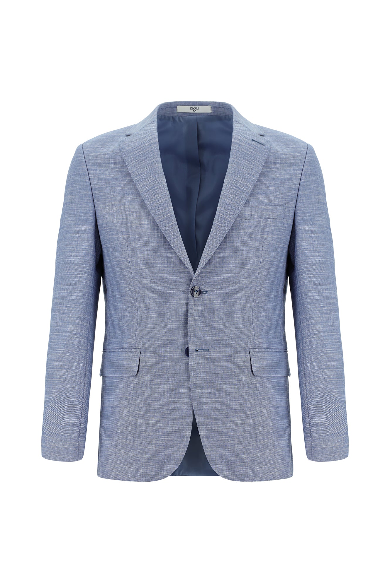 Mavi 7 Drop Super Slim Fit Eksra Dar Kesim Desenli Takım Elbise - Image 2