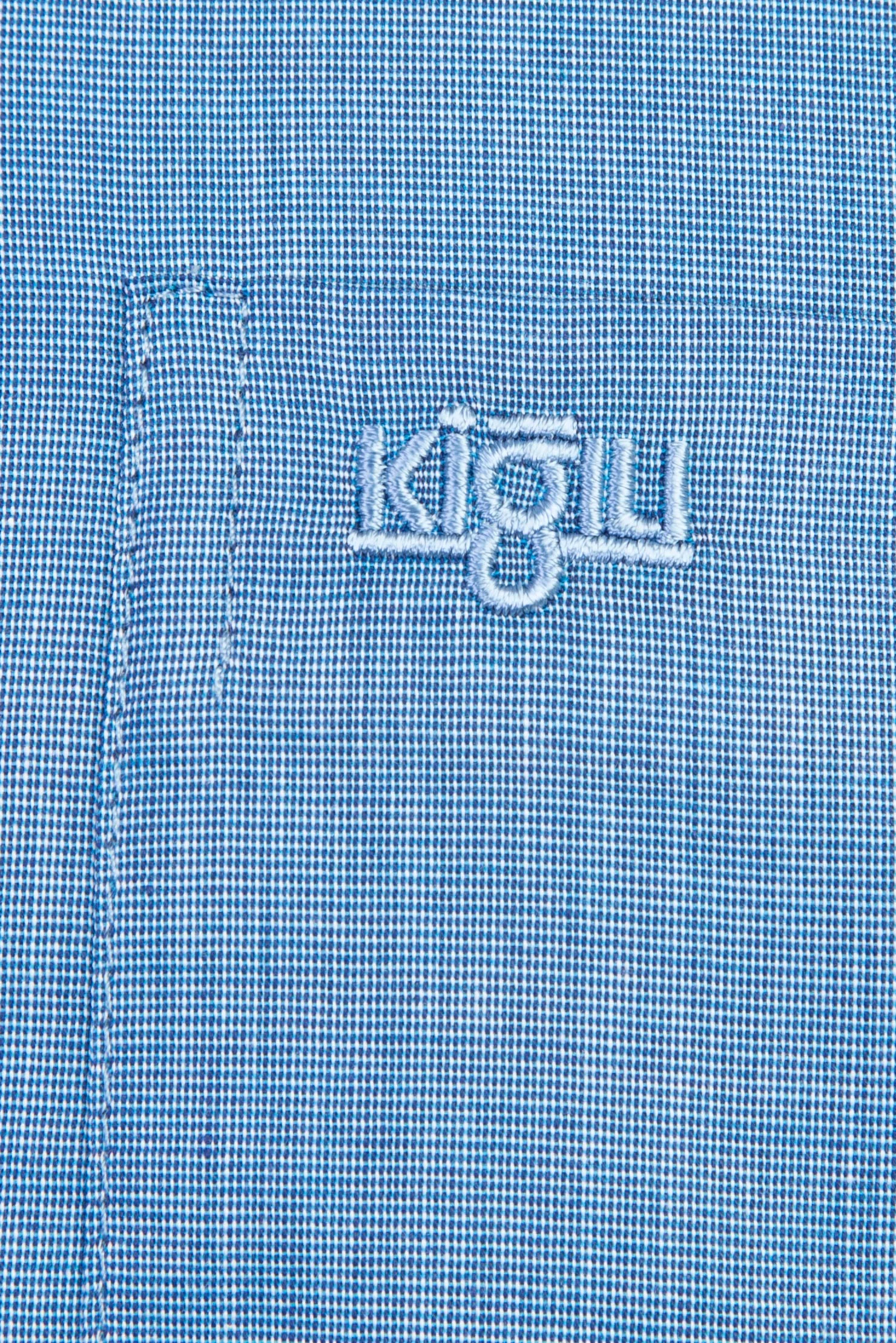Mavi Uzun Kol Klasik Gömlek - Image 3