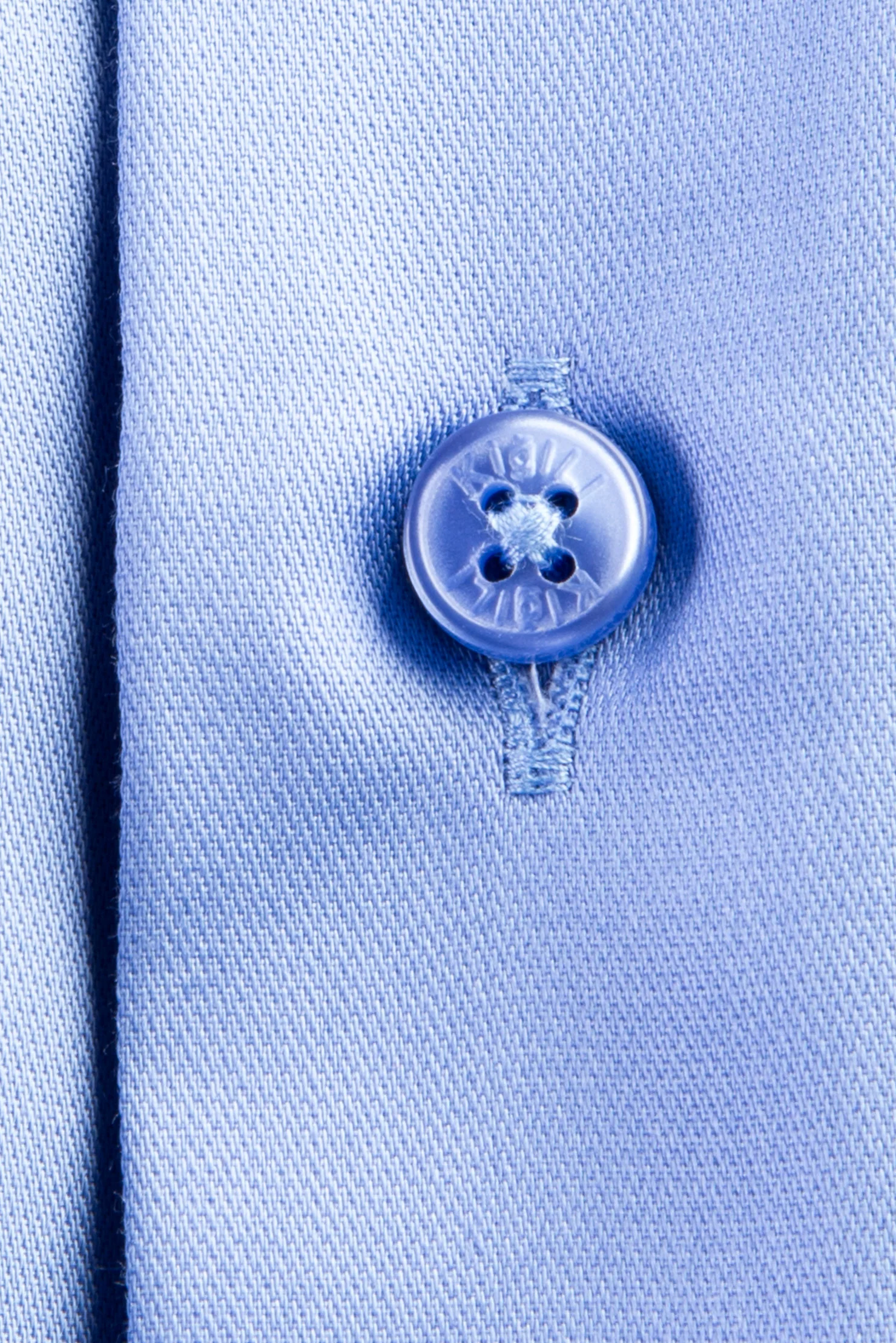 Mavi Uzun Kol Slim Fit Dar Kesim Non Iron Saten Gömlek - Image 4