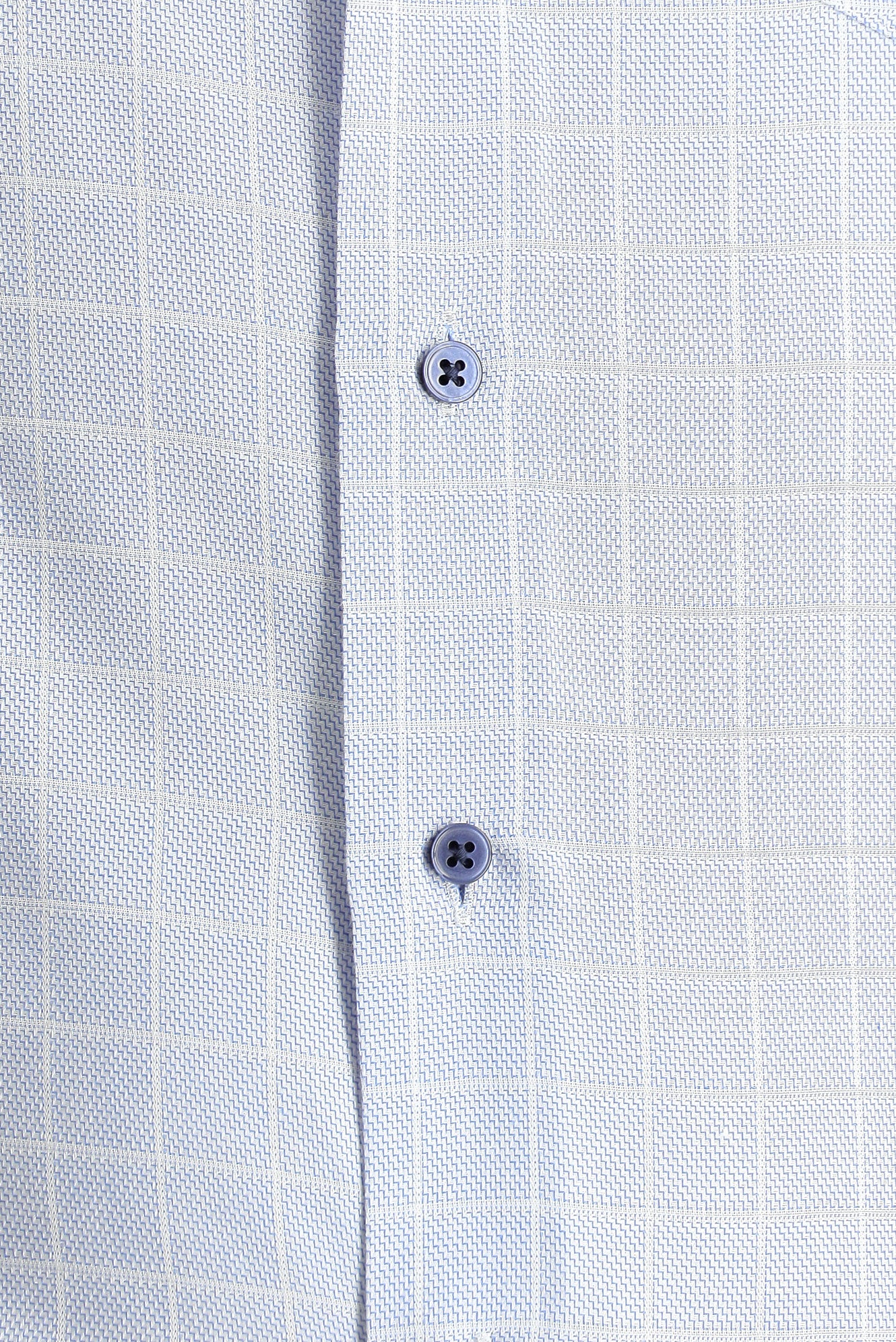 Mavi Uzun Kol Slim Fit Dar Kesim Non Iron Ekose Pamuklu Gömlek - Image 5