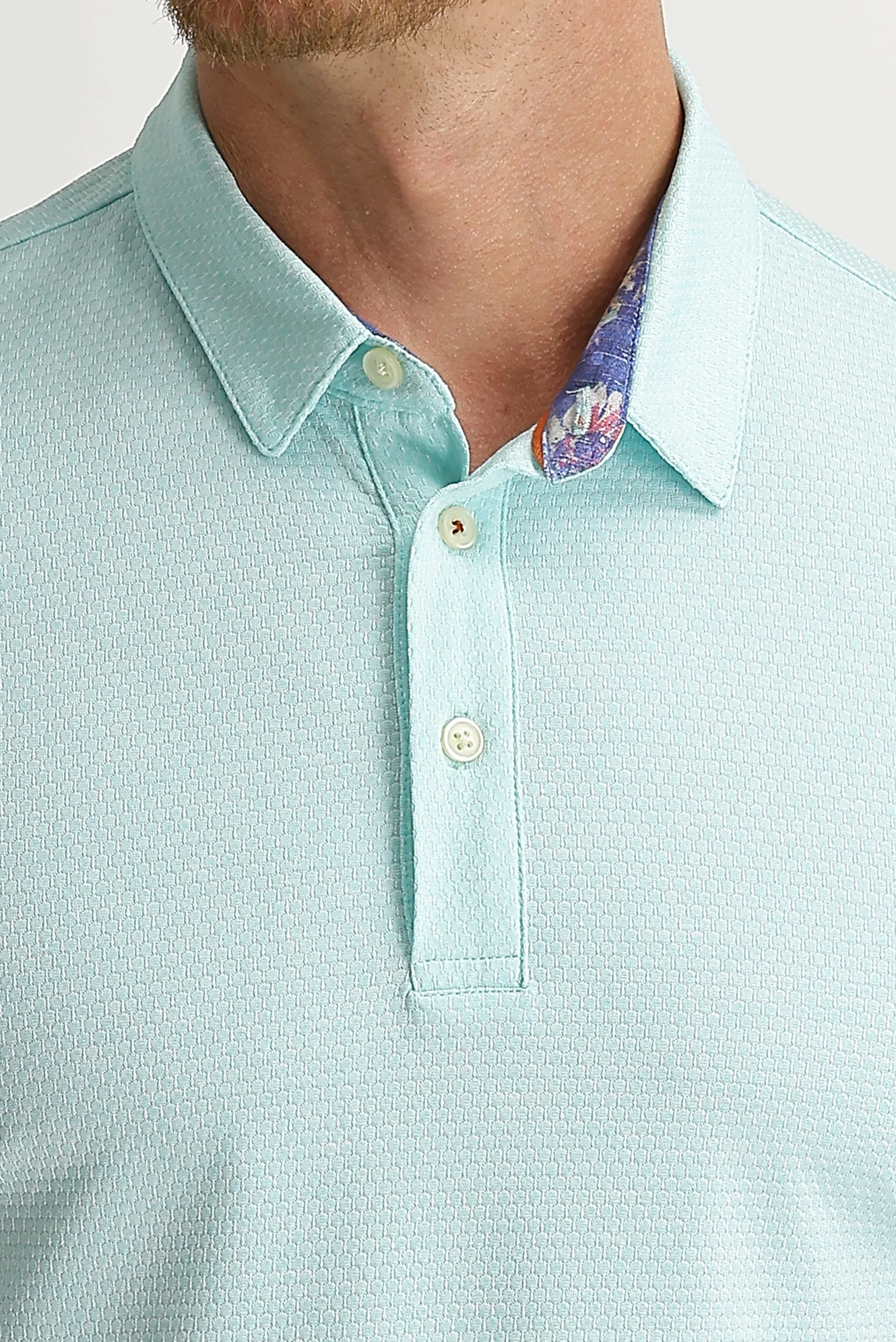 Mint Yeşili Polo Yaka Slim Fit Dar Kesim Tişört - Image 3
