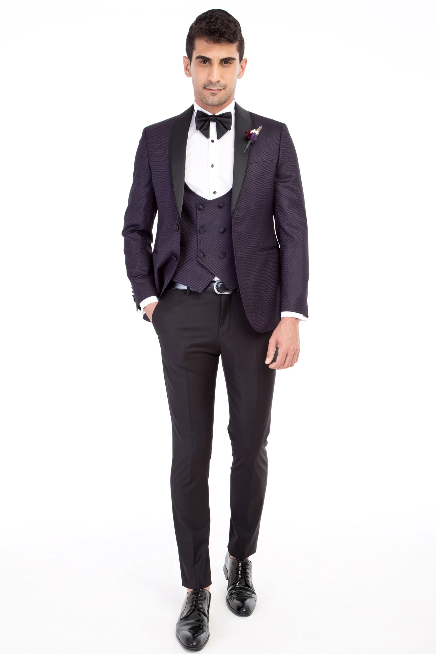 Mor 7 Drop Slim Fit Dar Kesim Smokin & Damatlık